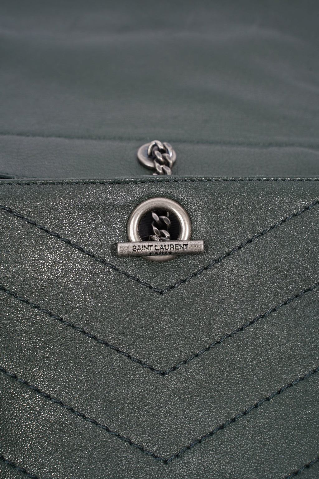 Saint Laurent Niki Medium Vintage Green Calfskin Leather