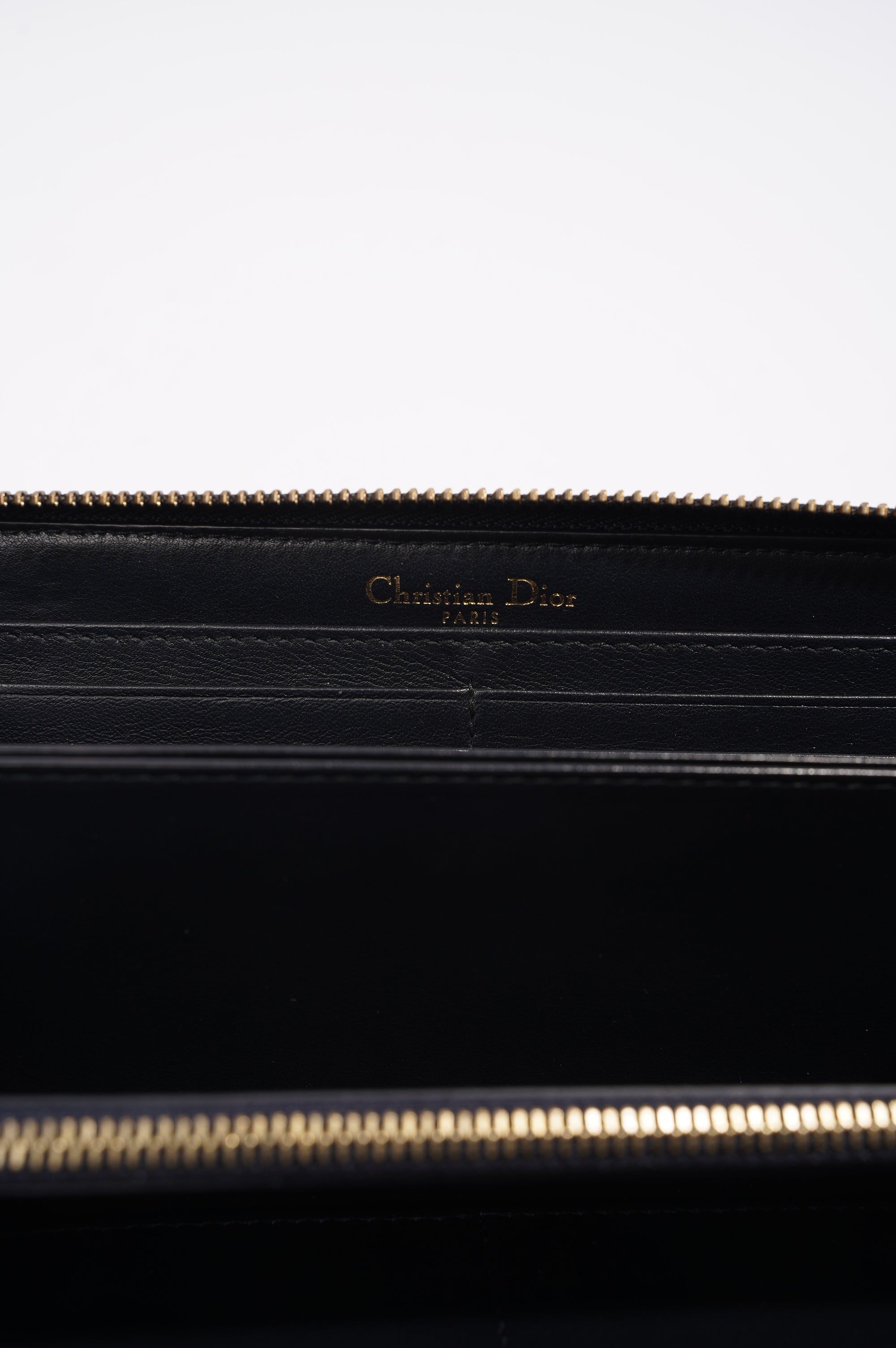 Christian Dior Womens Zip Wallet Monogram Canvas