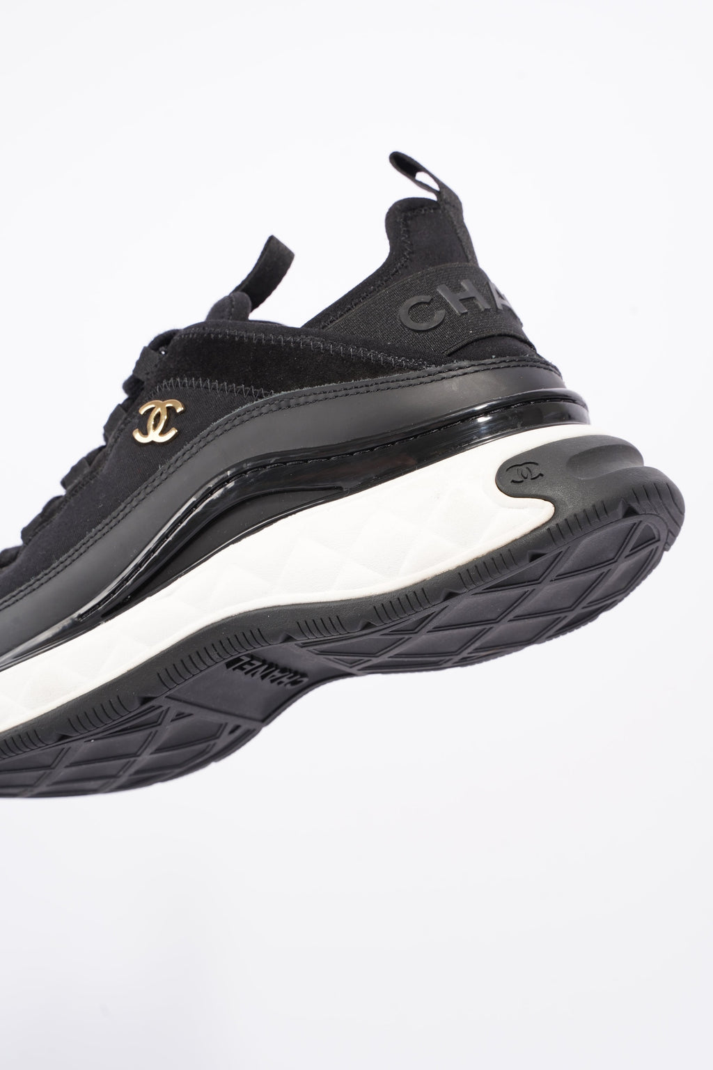 Chanel Womens CC Logo Runners Black EU 39.5 / UK 6.5