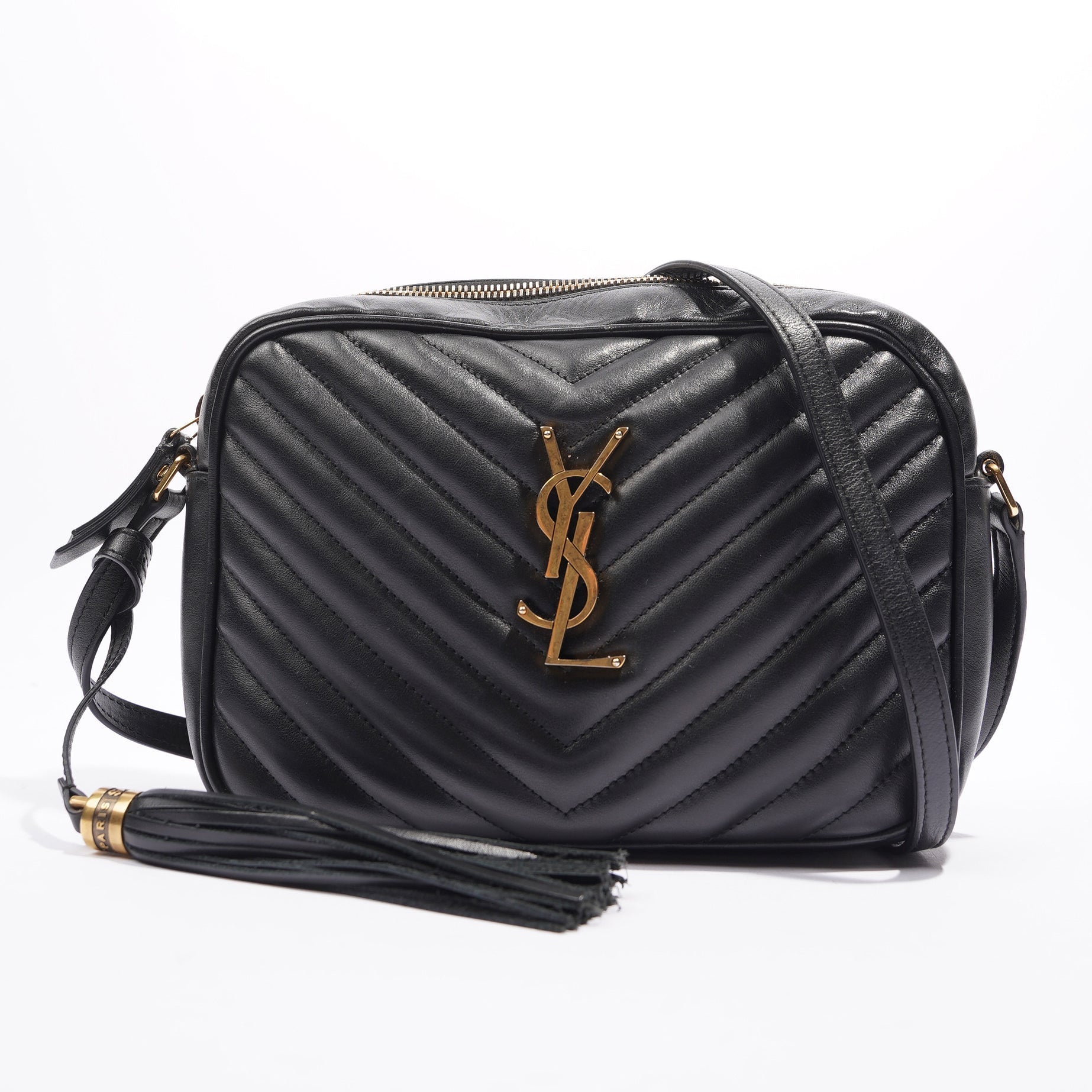 Saint Laurent Lou Camera Bag Black Leather Small