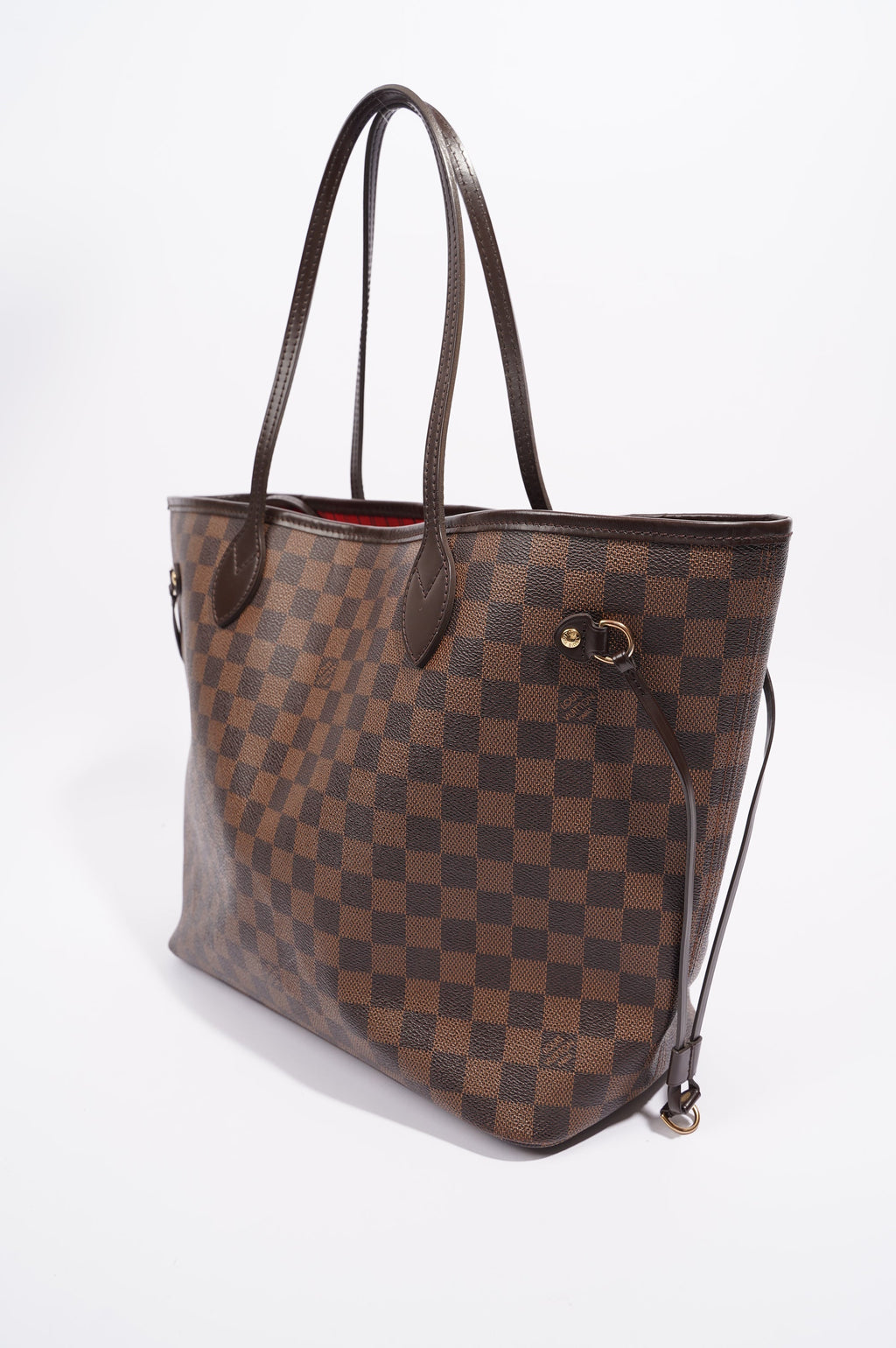 Louis Vuitton Womens Neverfull Bag Damier Ebene Canvas MM