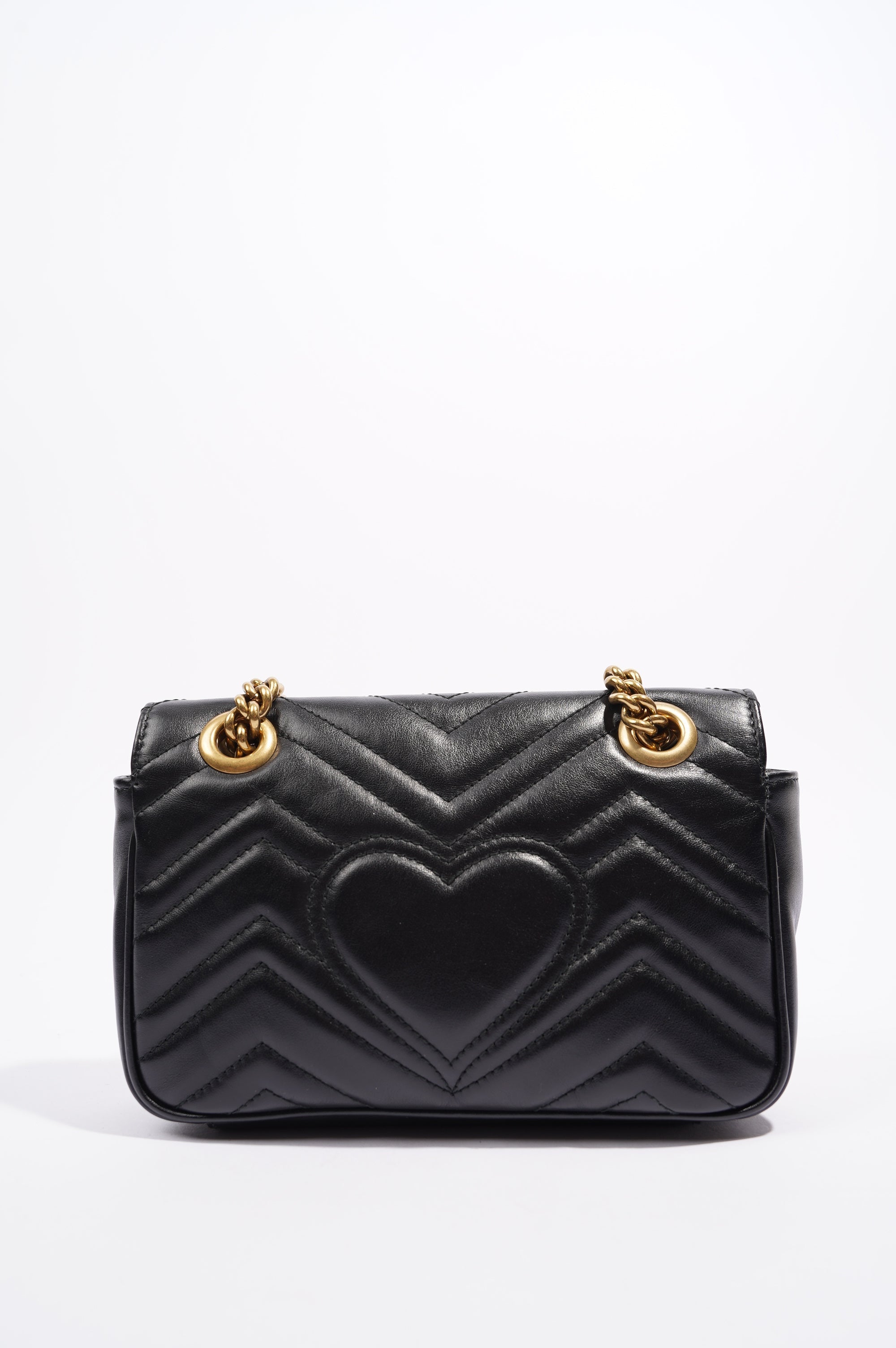 Gucci Womens Marmont Flap Black / Gold Mini