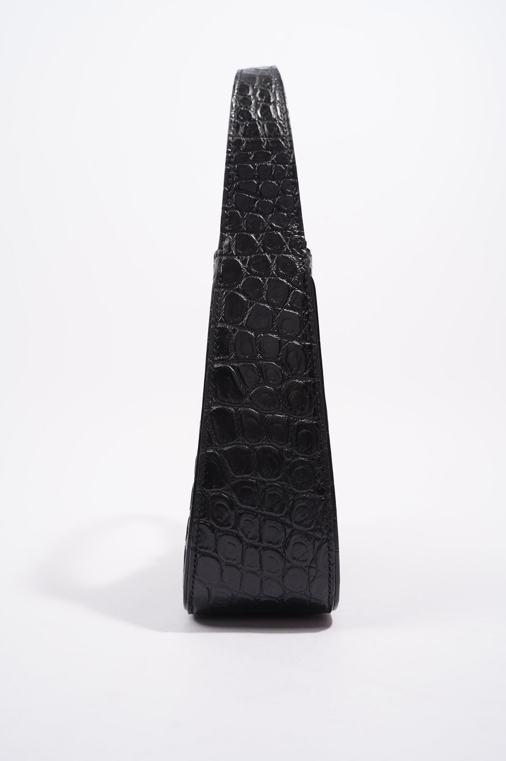 Saint Laurent Womens Le 5 A 7 Bag Black Croc