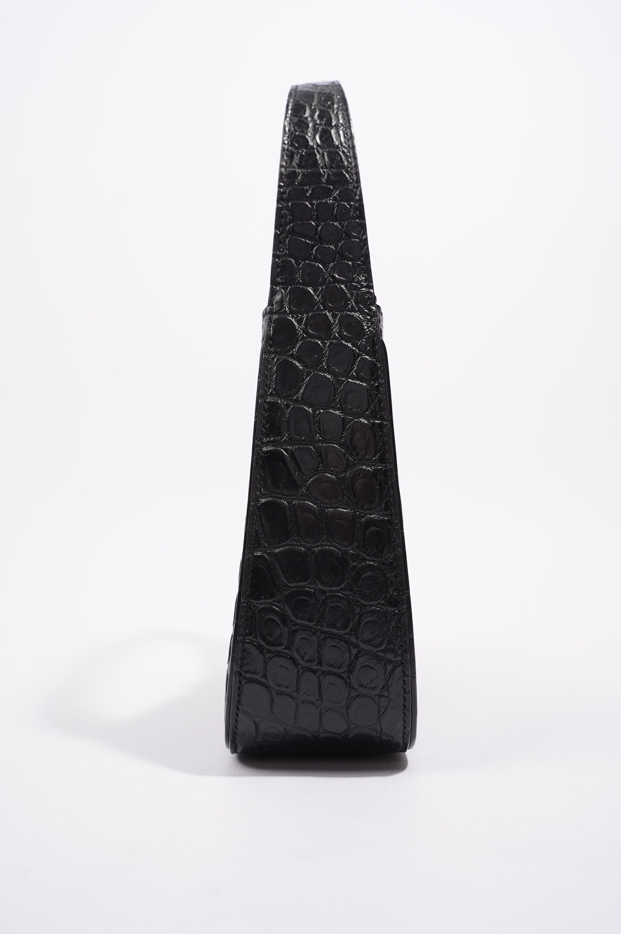 Saint Laurent Womens Le 5 A 7 Bag Black Croc