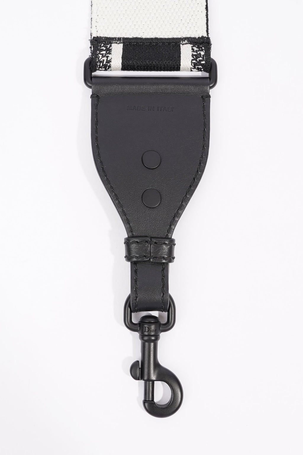 Christian Dior Ultramatte Bag Strap Black / White Canvas