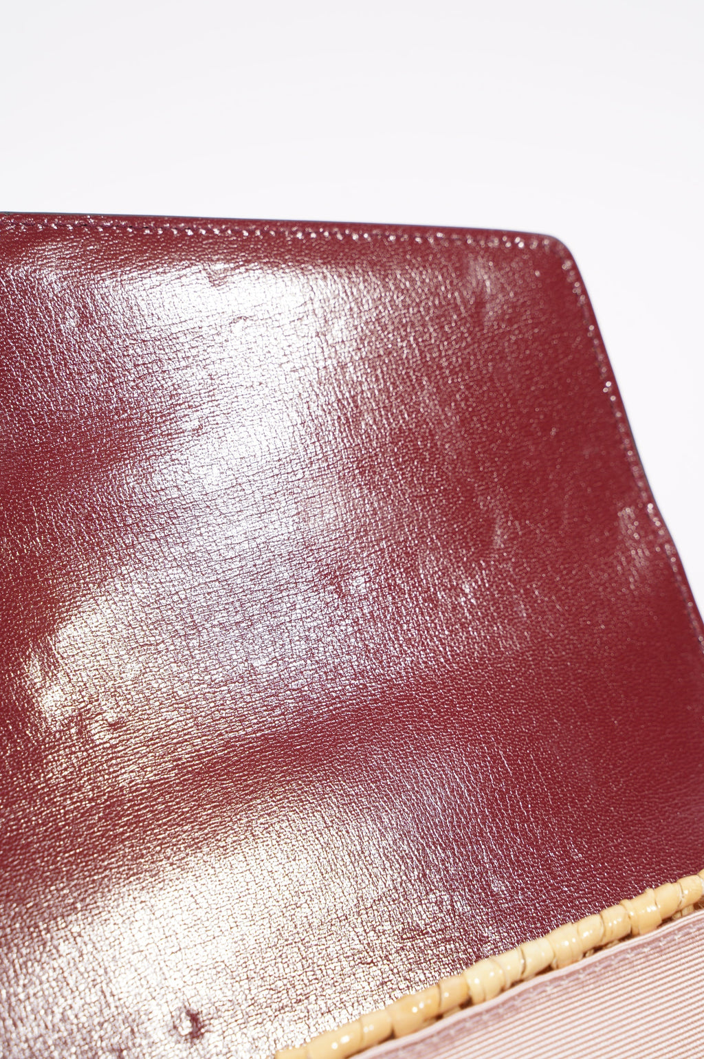 Gucci Sylvie 1969 Handbag Wicker / Burgundy