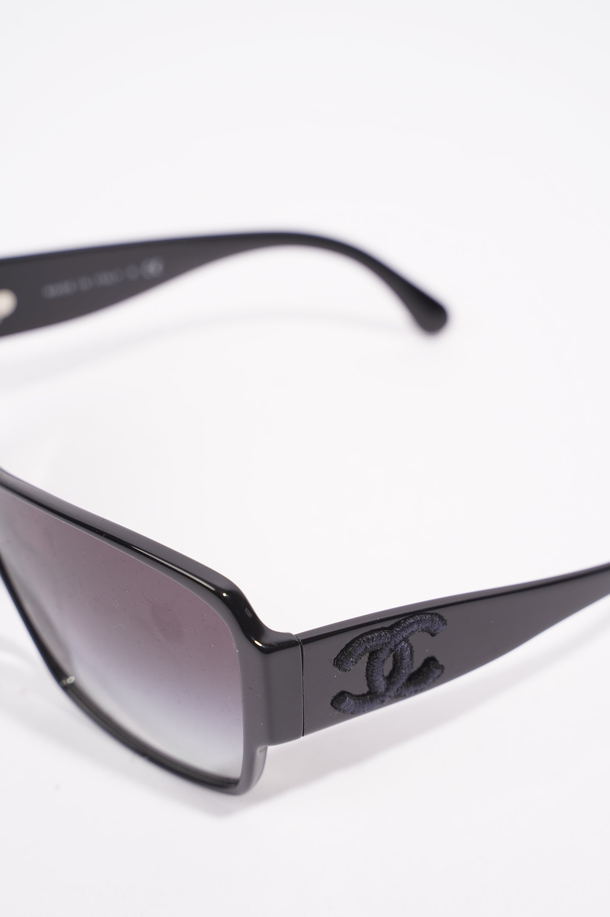 Chanel Womens Square Frame Sunglasses Black Acetate