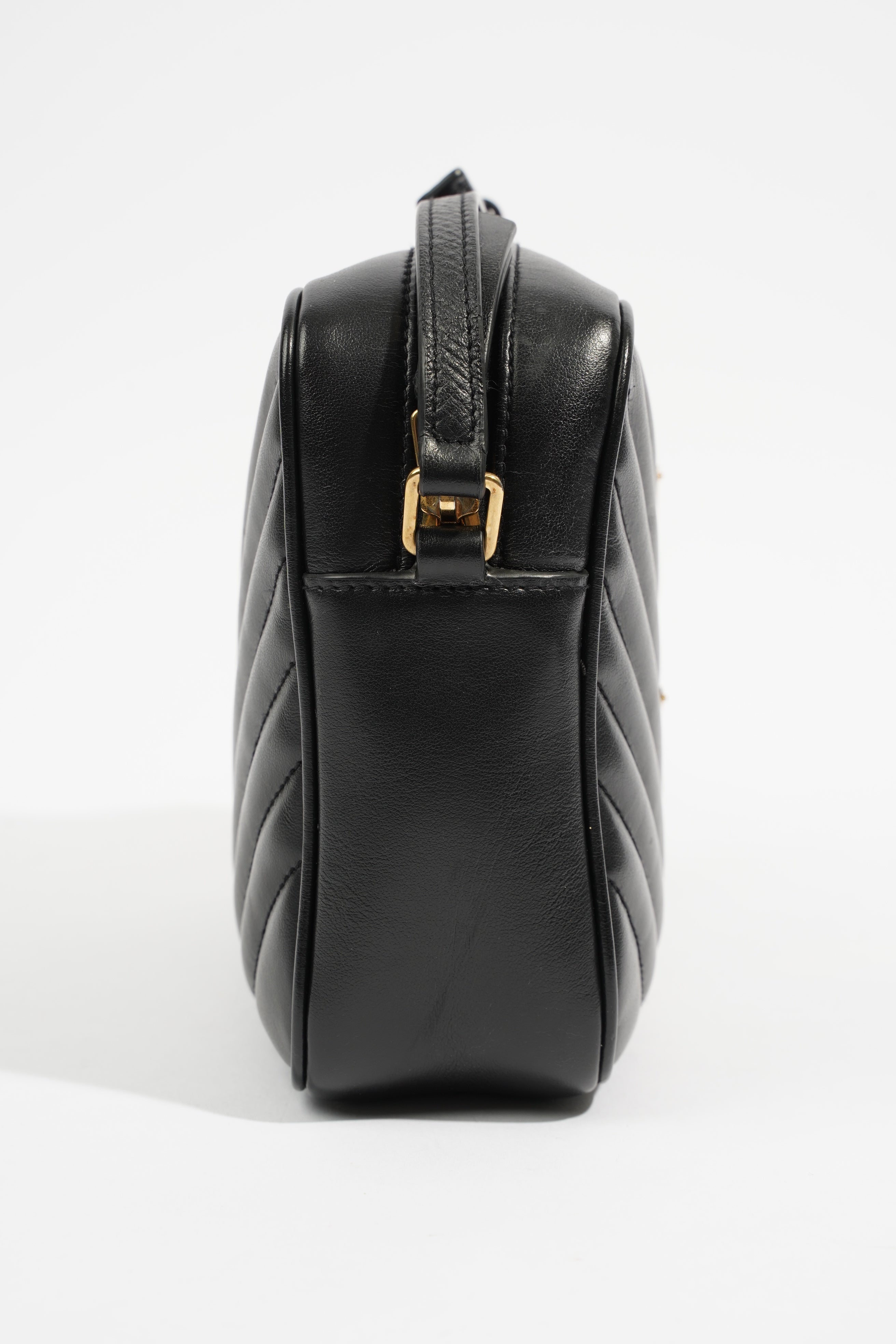 Saint Laurent Lou Camera Black Calfskin Leather