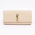 Saint Laurent Kate Clutch Cream Leather