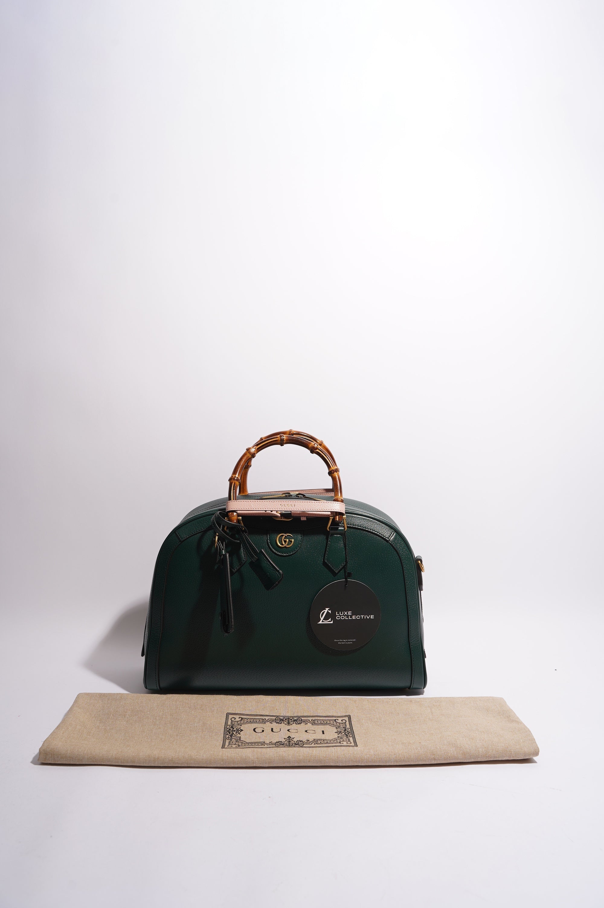 Gucci Womens Diana Duffle Bag Green Medium