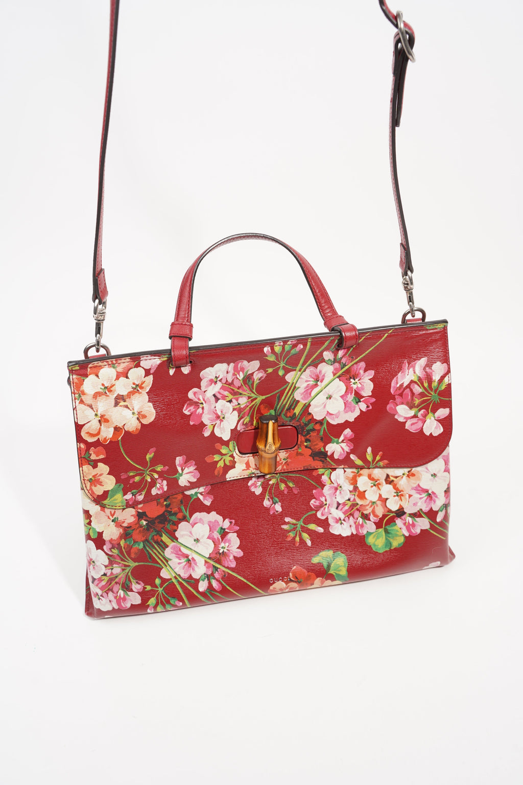 Gucci Womens Daily Bamboo Top Handle Bloom