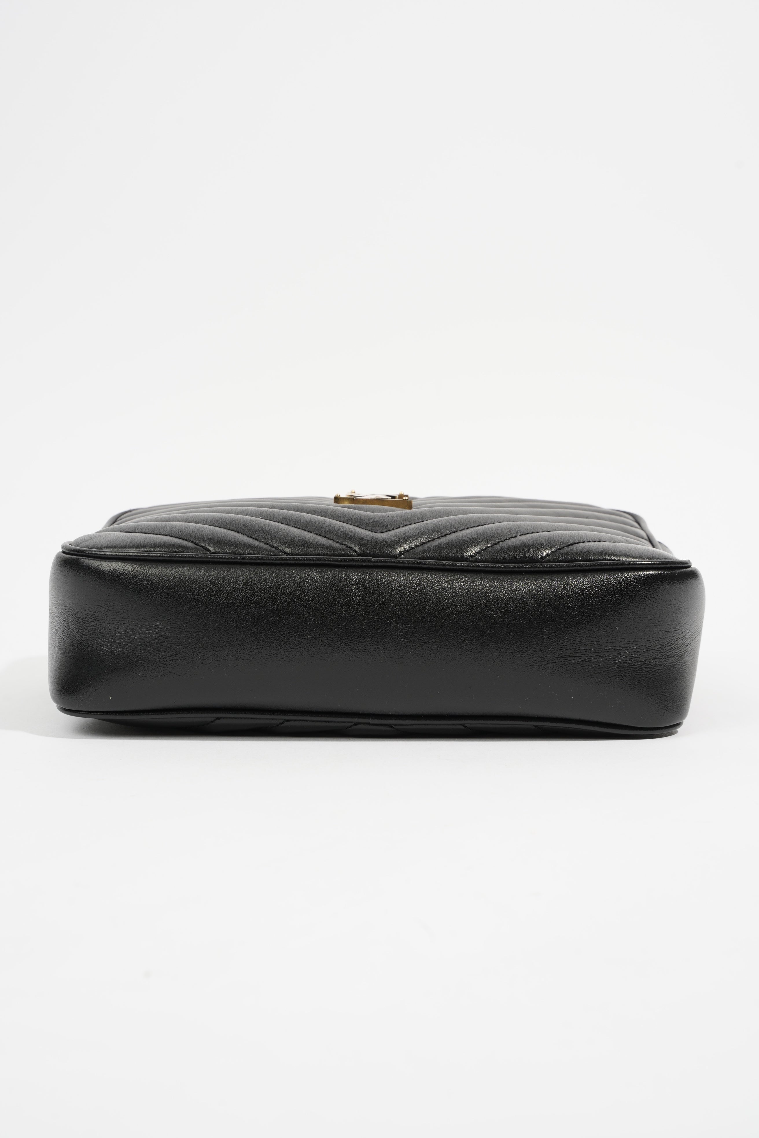 Saint Laurent Lou Camera Black Calfskin Leather