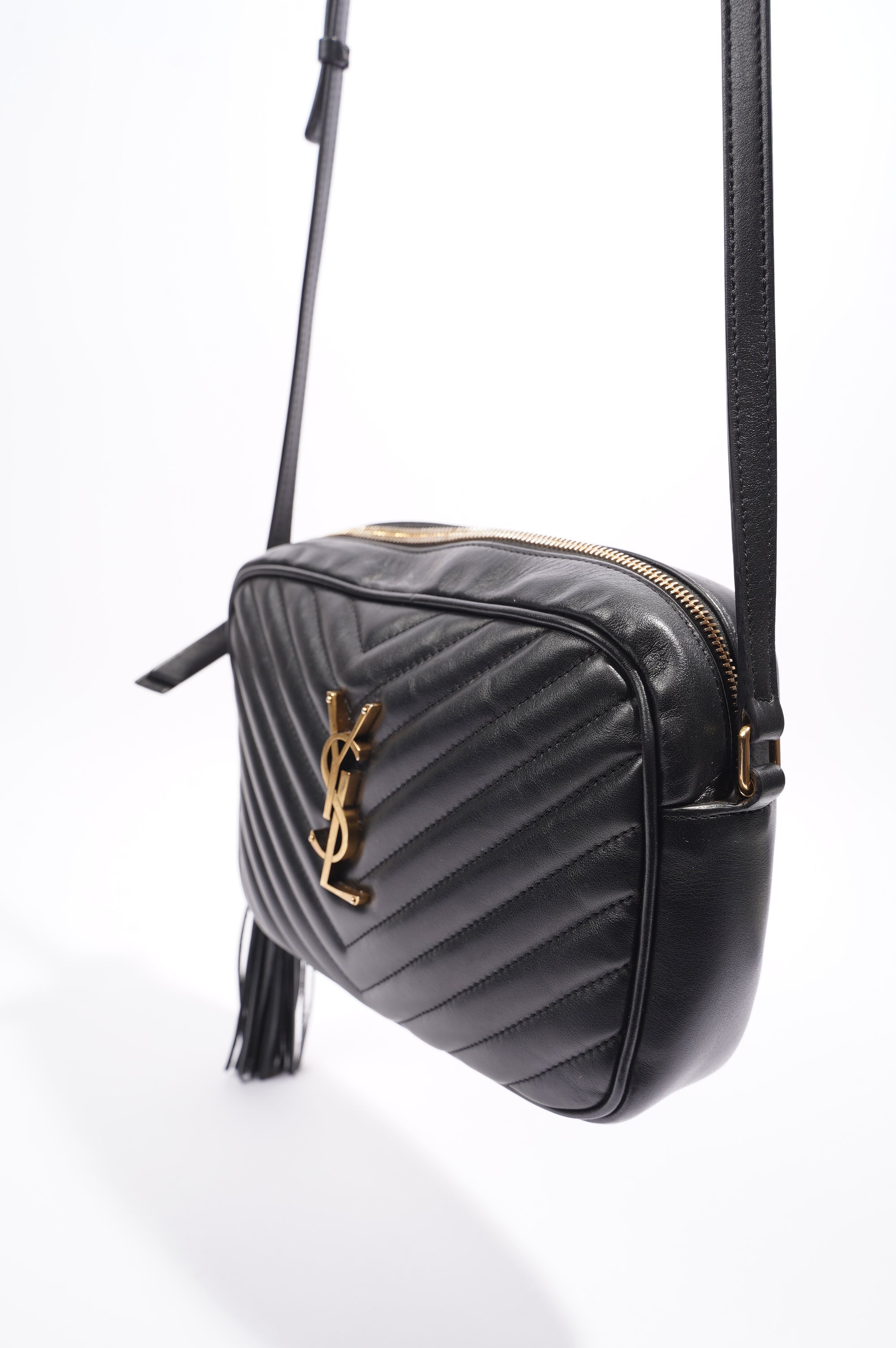 Saint Laurent Lou Camera Bag Black Leather Small