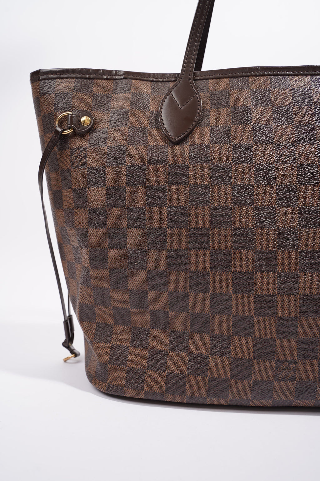 Louis Vuitton Womens Neverfull Bag Damier Ebene Canvas MM