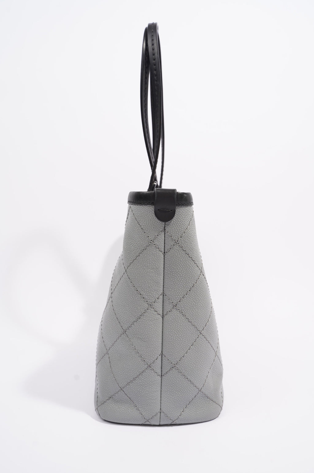 Chanel Womens Fever Shopping Tote Grey Caviar