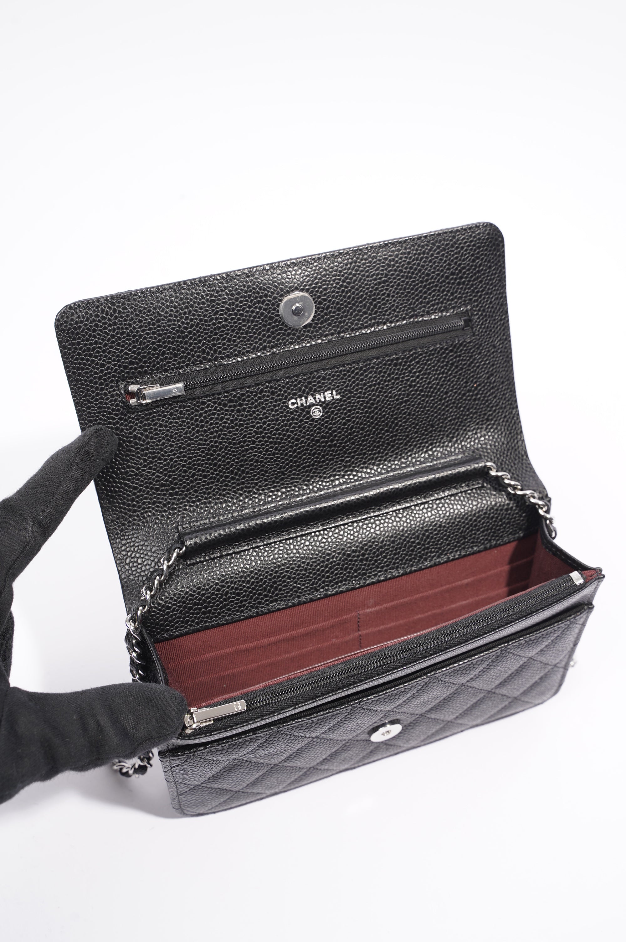 Chanel Wallet On Chain Black Caviar Leather