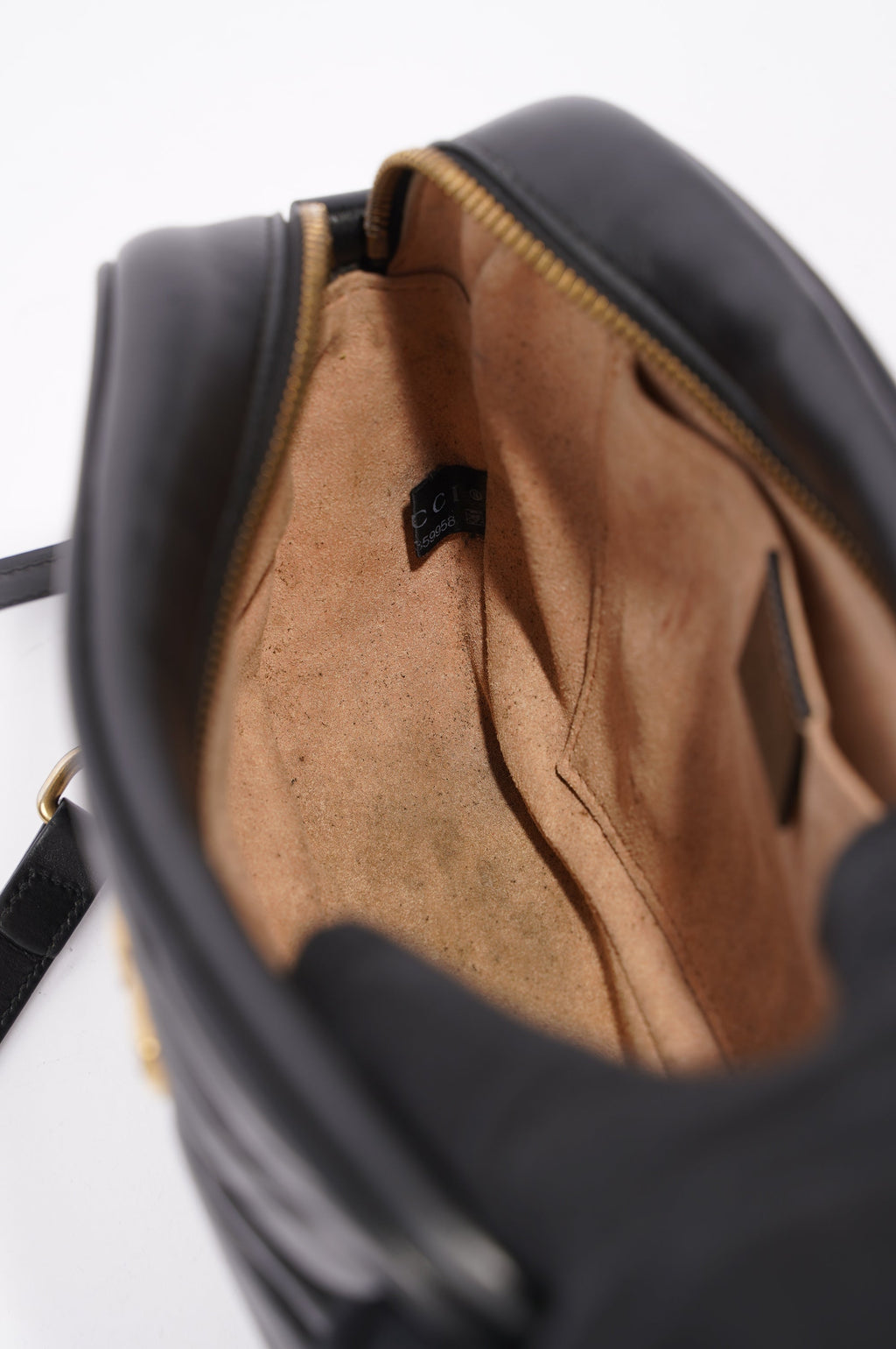 Gucci Womens Marmont Zip Black / Gold Small