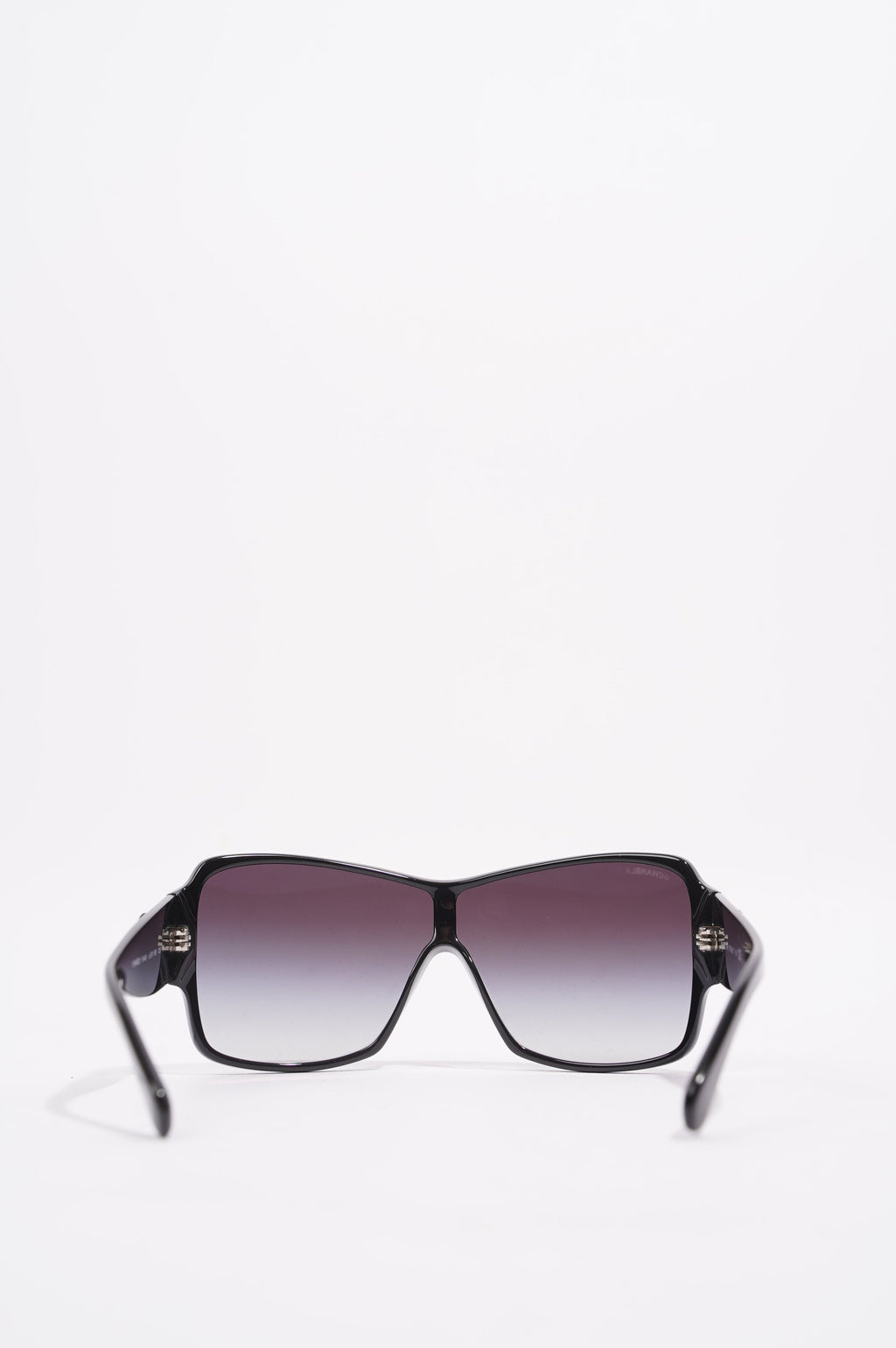 Chanel Womens Square Frame Sunglasses Black Acetate