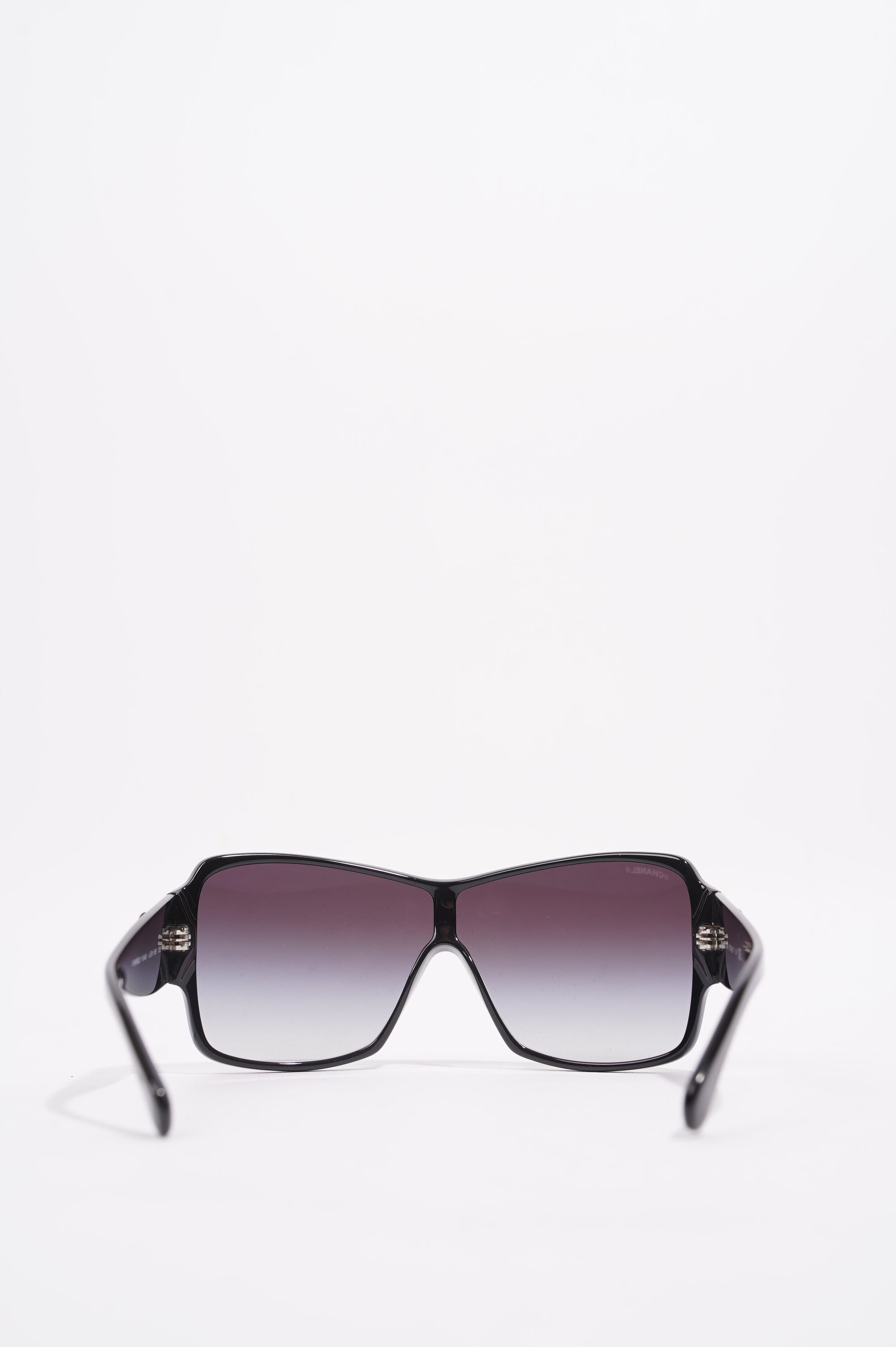 Chanel Womens Square Frame Sunglasses Black Acetate