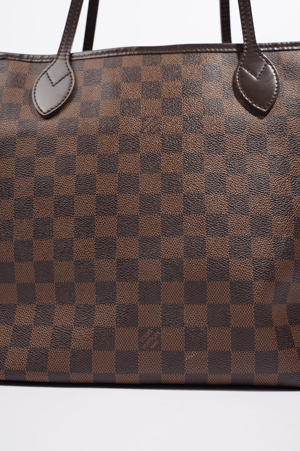 Louis Vuitton Womens Neverfull Bag Damier Ebene Canvas MM