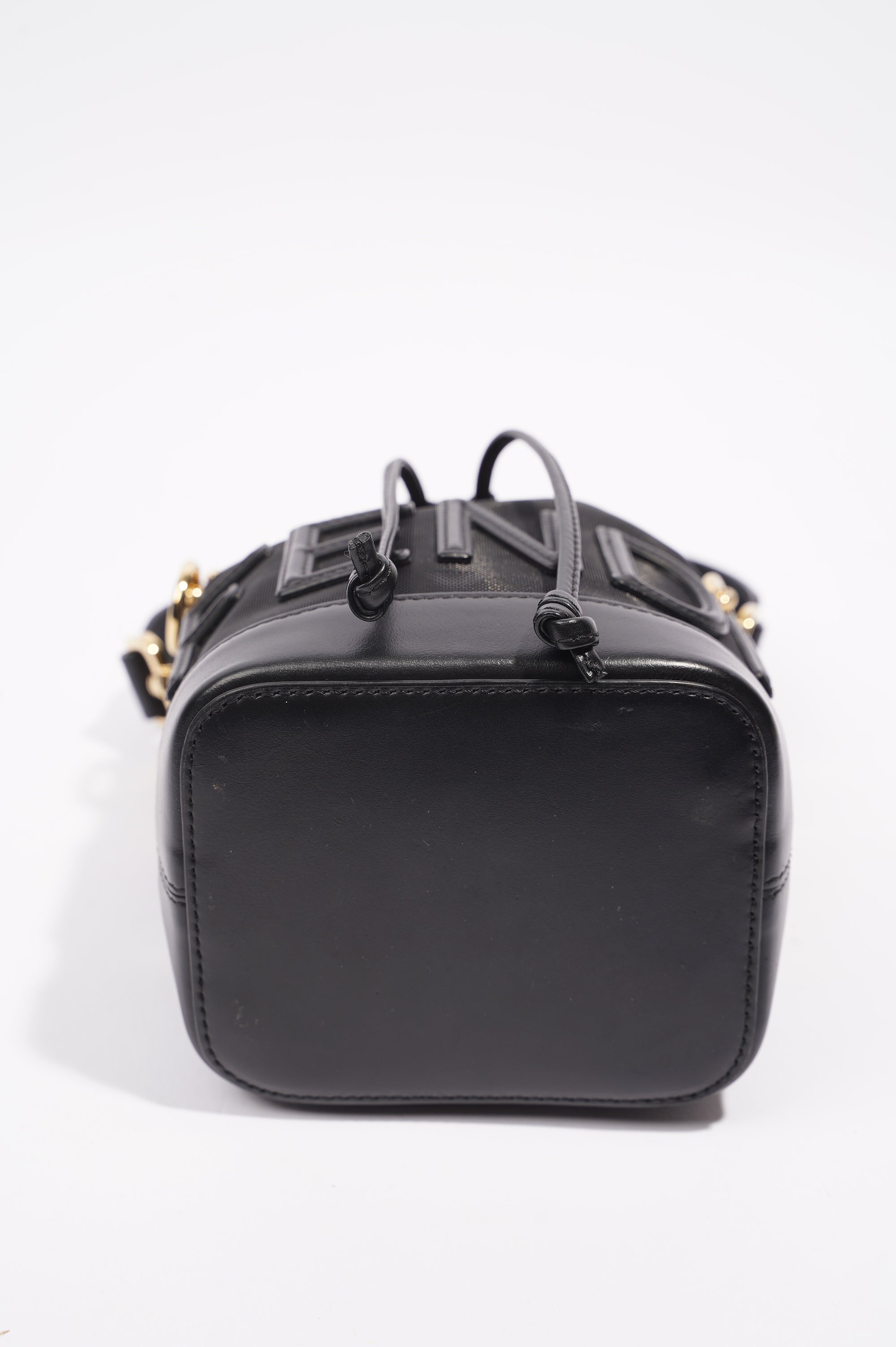 Fendi Womens Mon Tresor Mini Bag Black