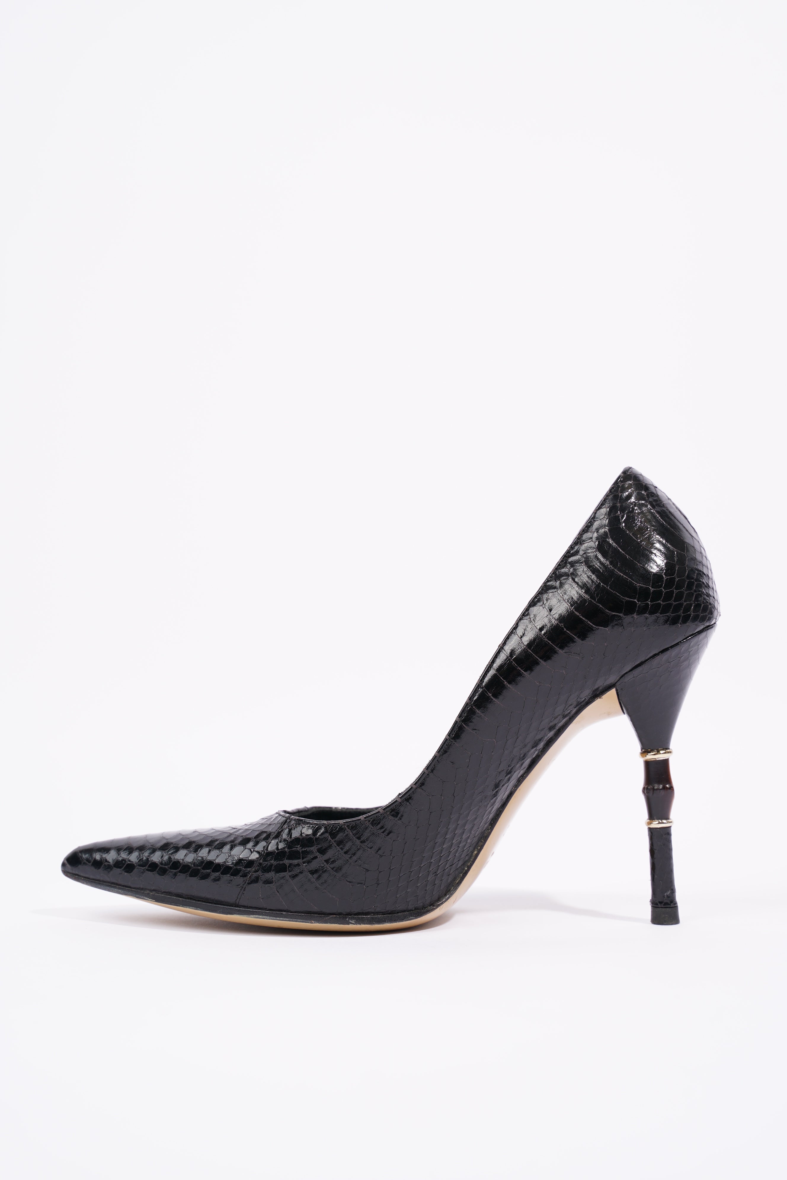 Gucci Womens Bamboo Heel Black EU 35 / UK 2