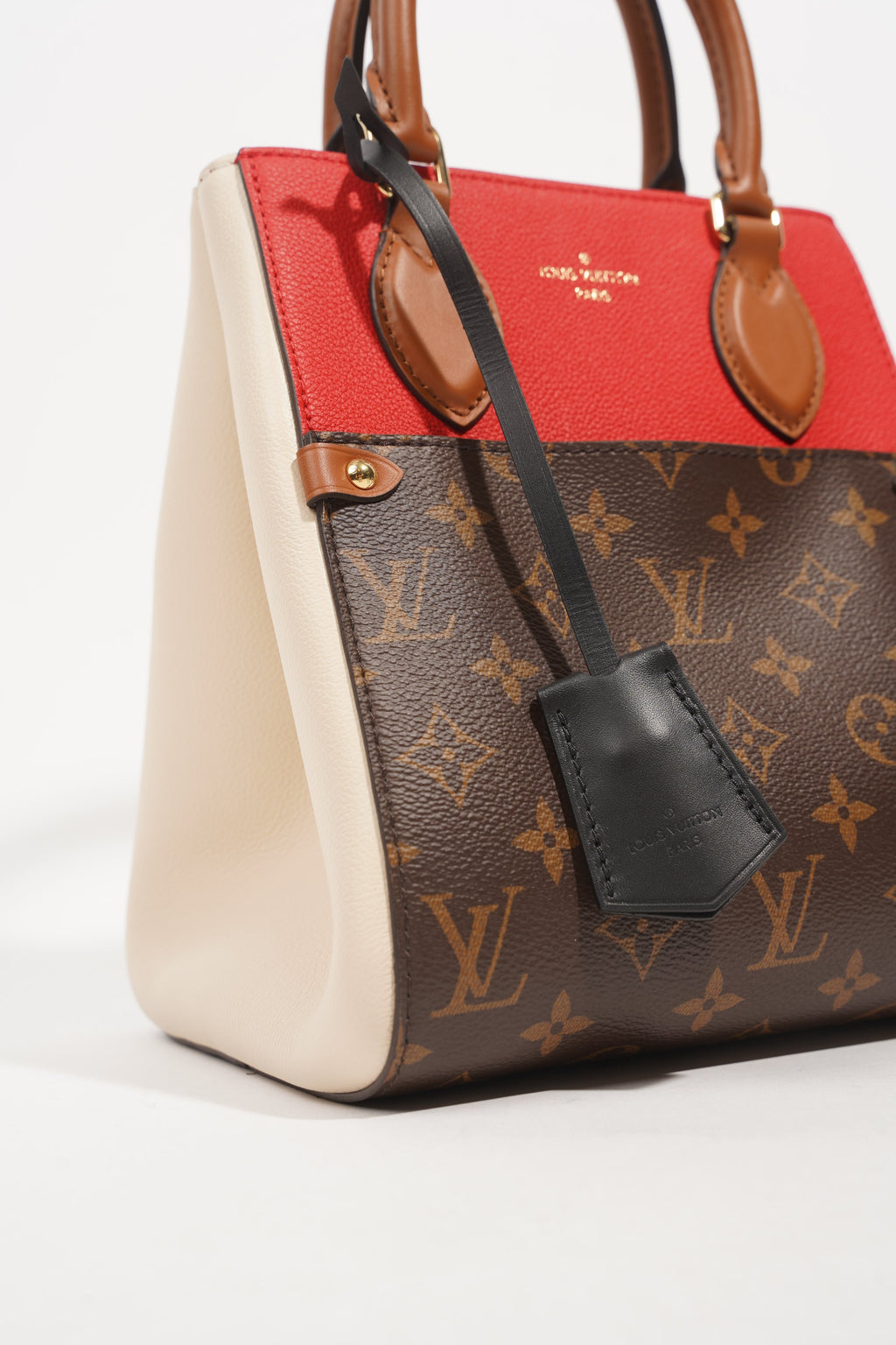 Louis Vuitton Womens Fold Tote Monogram Red Cream PM