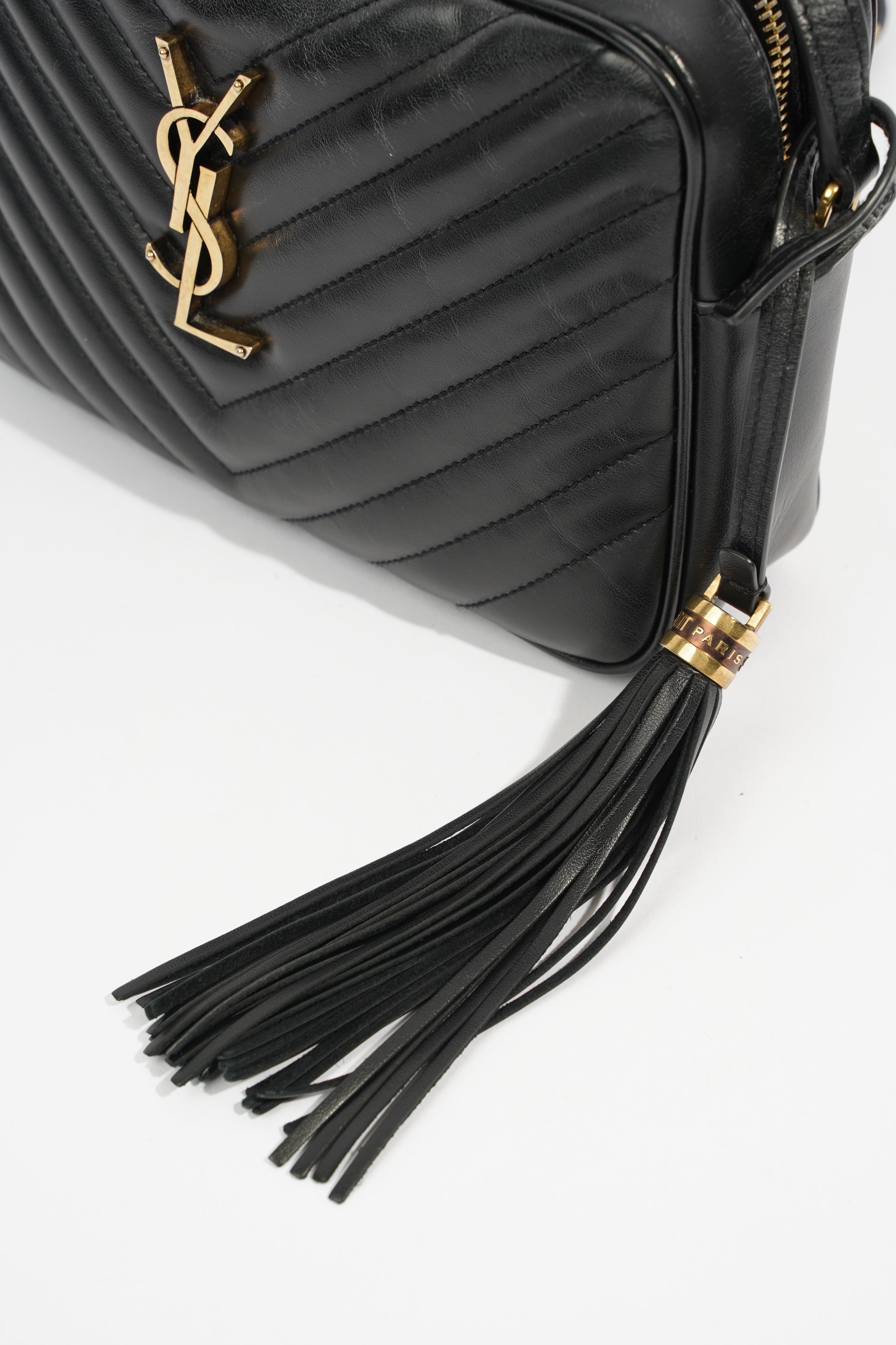 Saint Laurent Lou Camera Black Calfskin Leather
