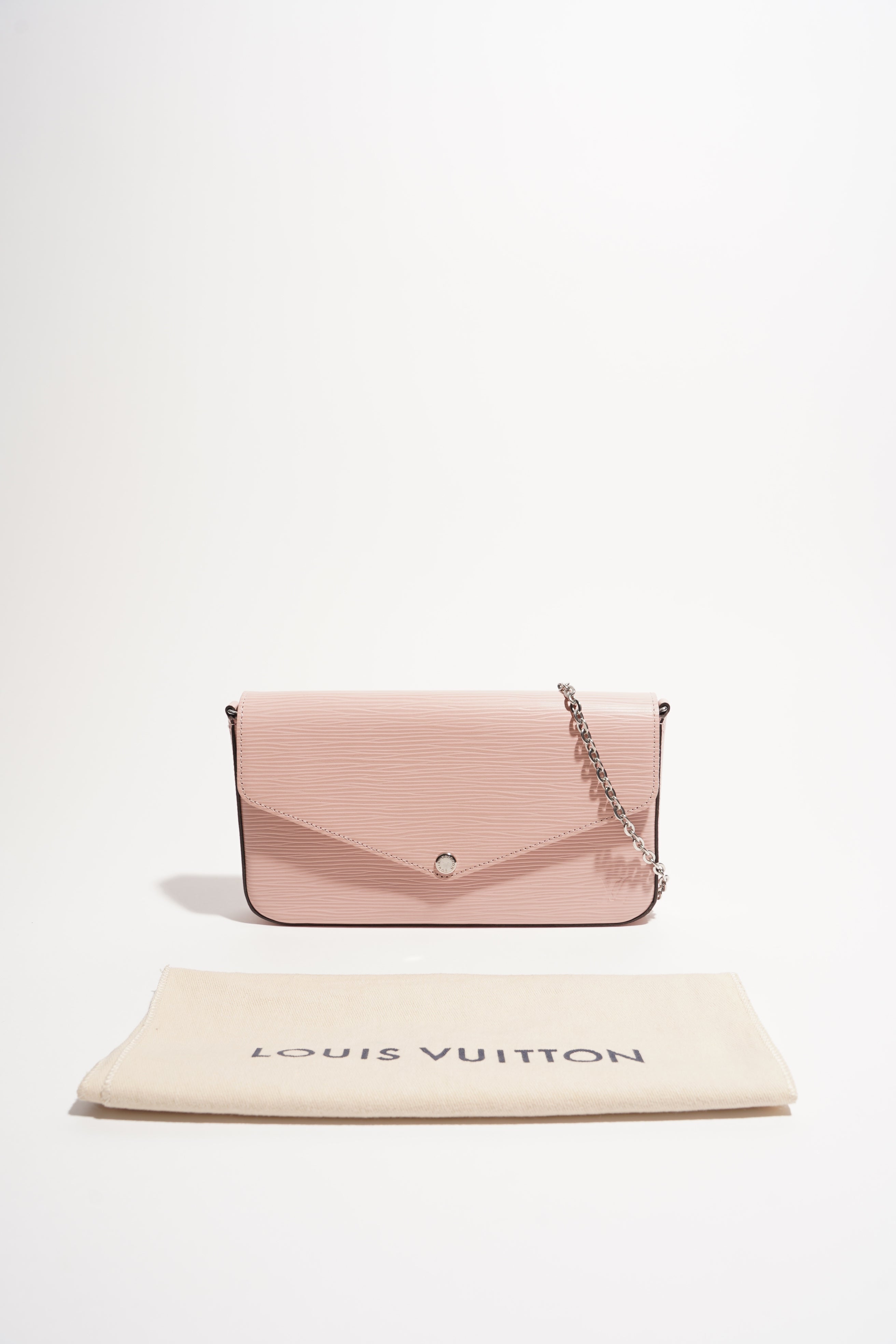 Louis Vuitton Womens Pochette Felicie Rose Epi Leather