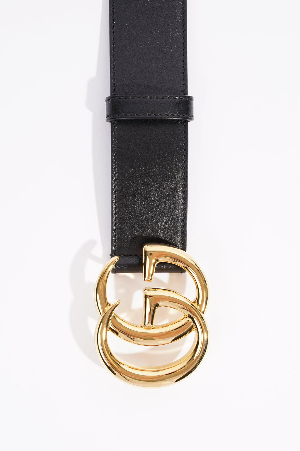 Gucci Womens Marmont Belt Black Leather 75cm - 30"