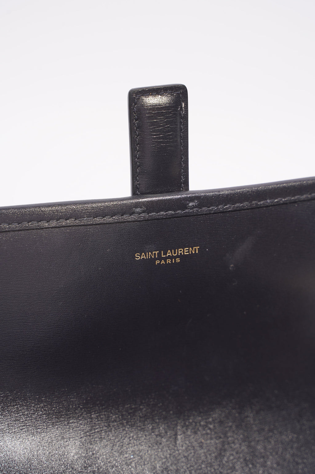 Saint Laurent Top Flap Satchel Beige / Black Canvas Small
