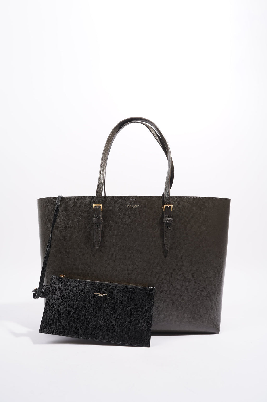 Saint Laurent Womens Shopping Tote Grey Large