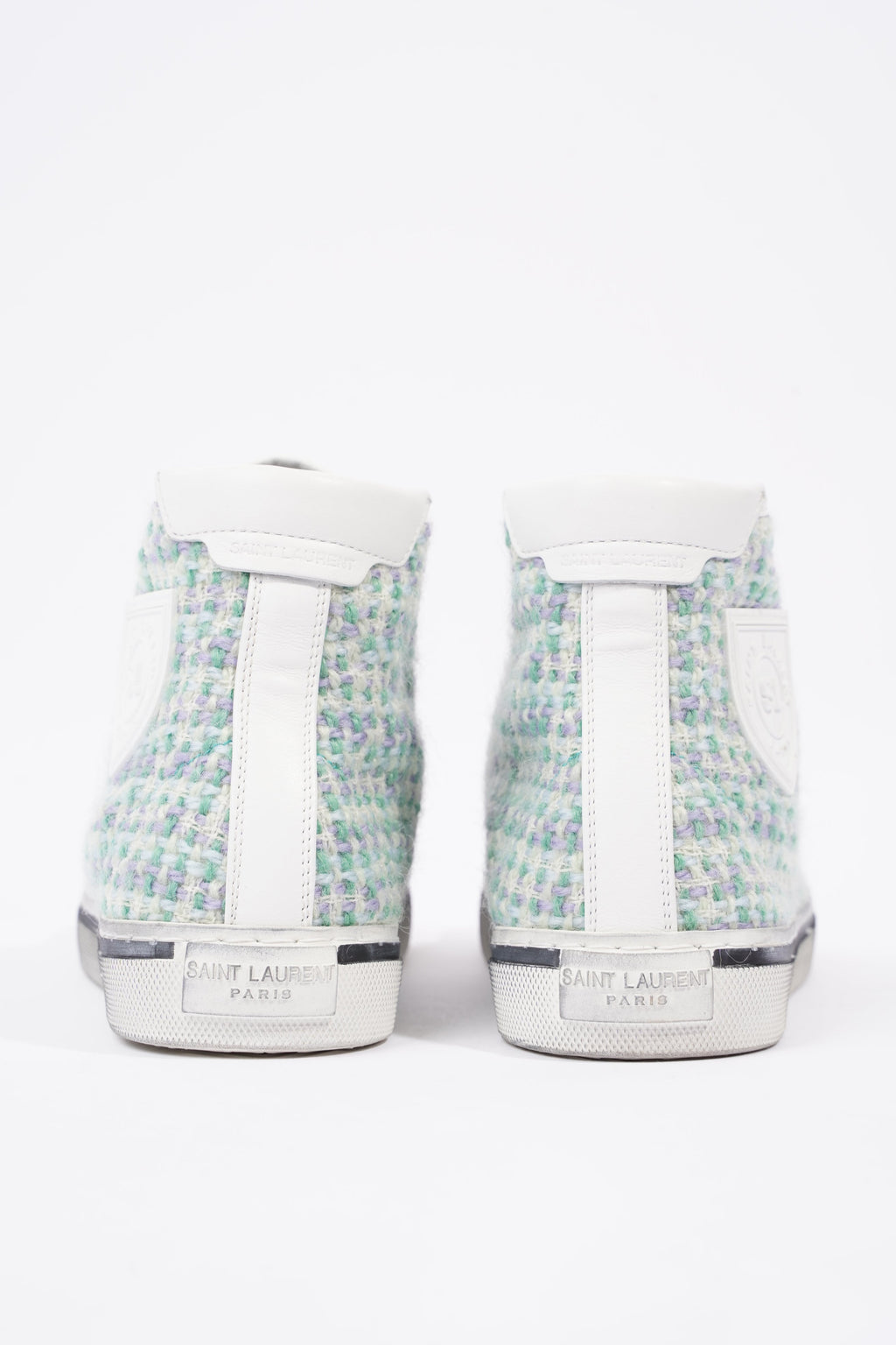 Saint Laurent Womens Malibu Sneaker Green Tweed EU 38 / UK 5