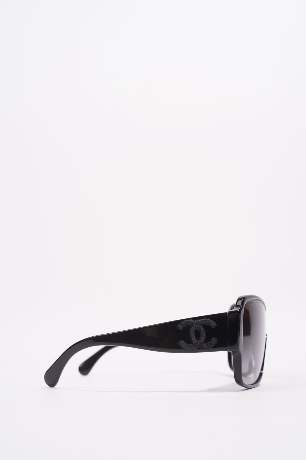 Chanel Womens Square Frame Sunglasses Black Acetate
