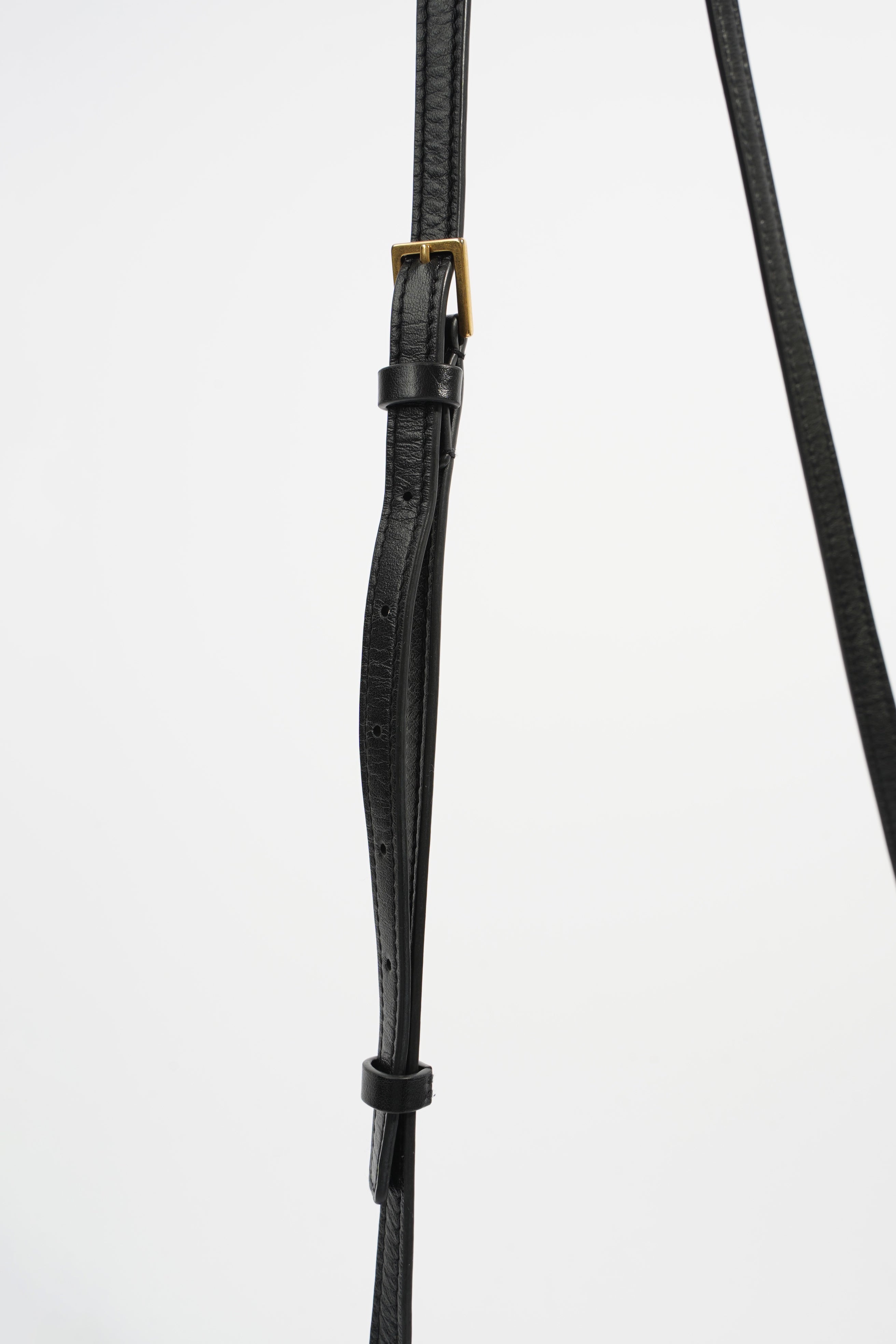 Saint Laurent Lou Camera Black Calfskin Leather
