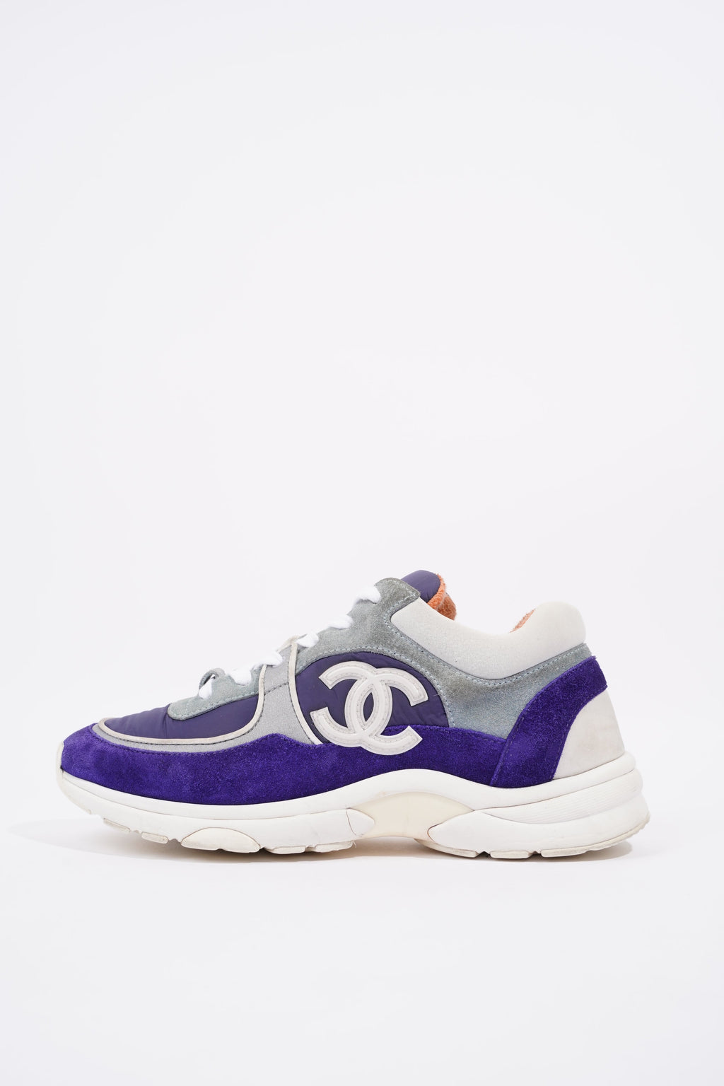 Chanel Womens CC Logo Blue / White EU 39 / UK 6