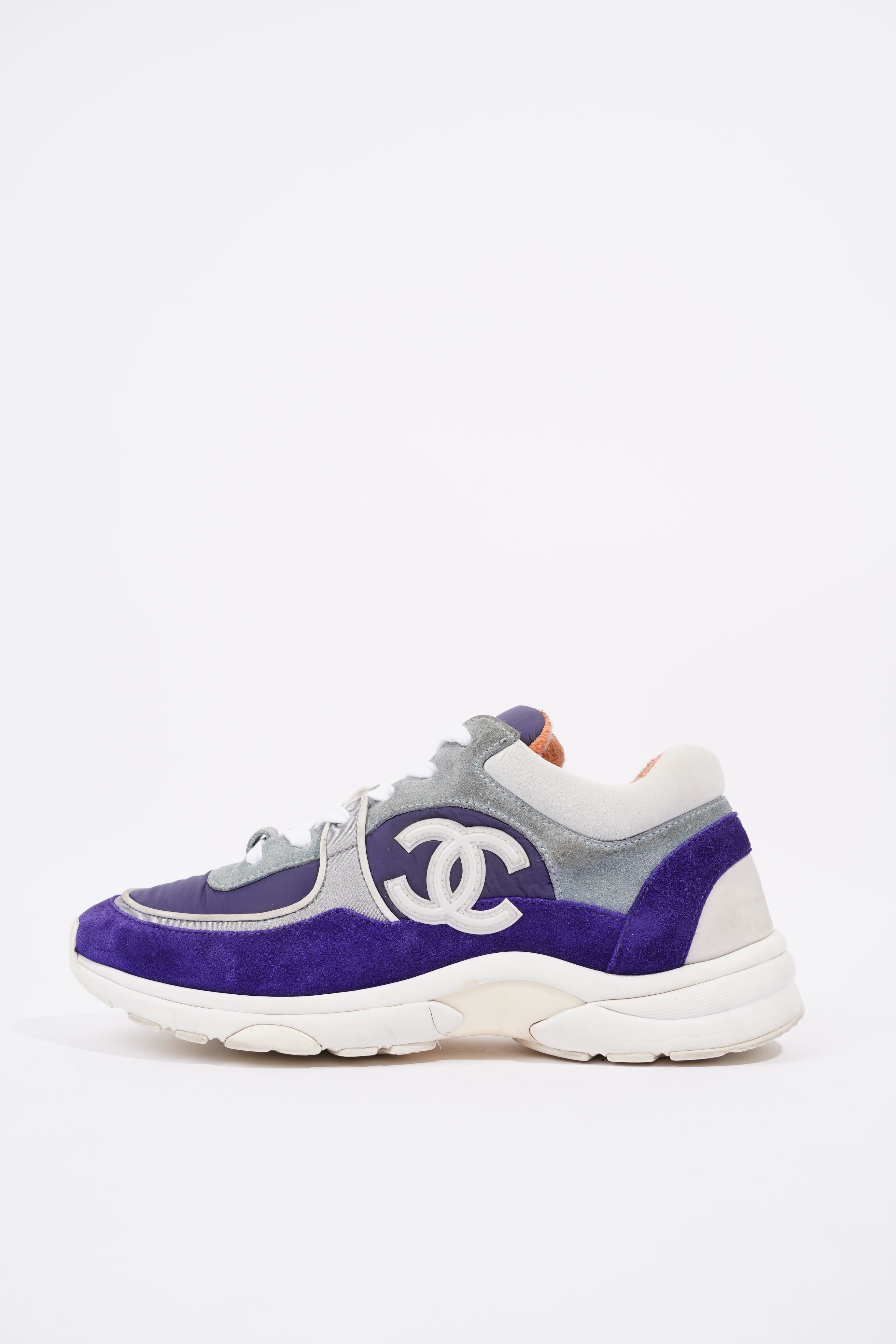 Chanel Womens CC Logo Blue / White EU 39 / UK 6