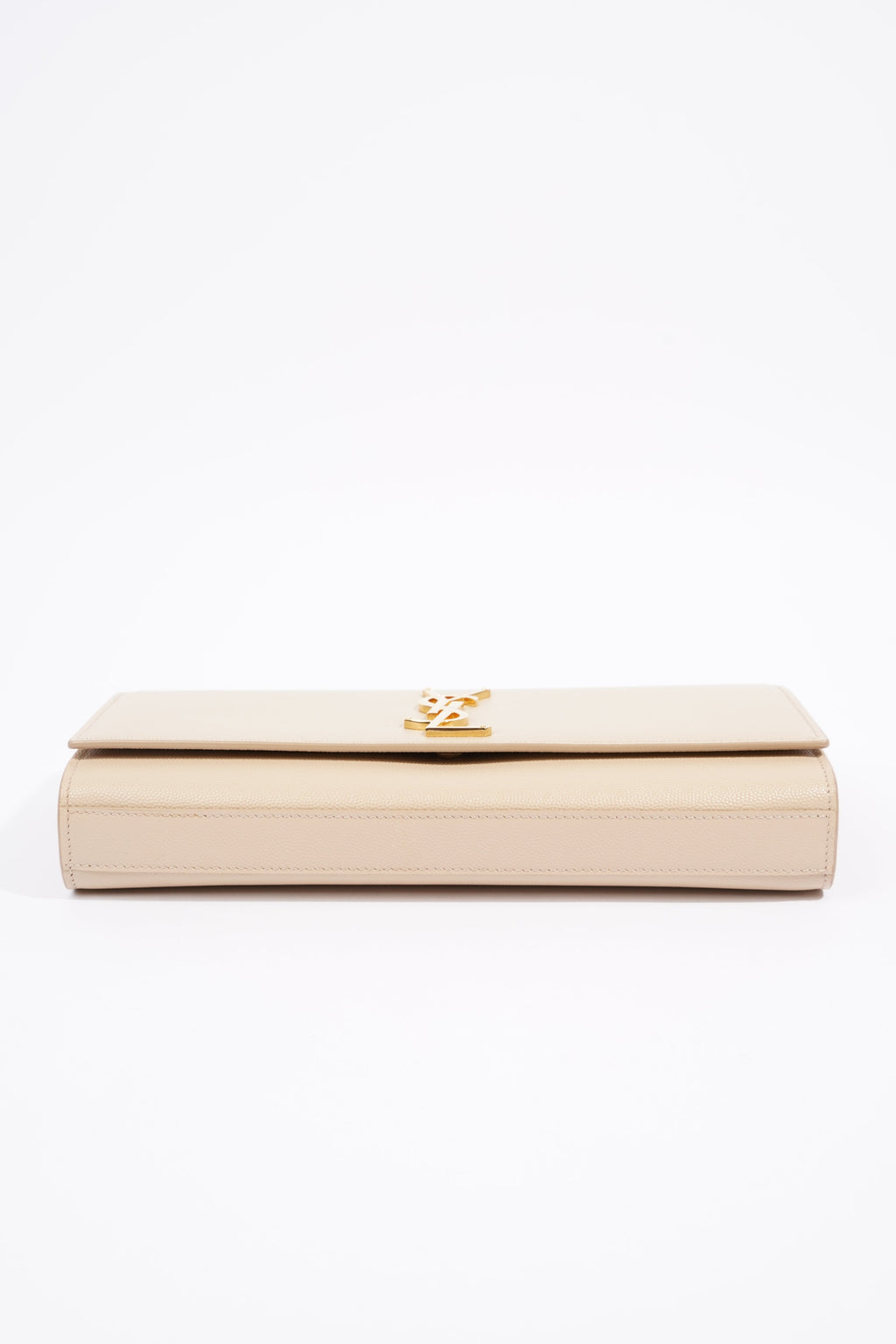 Saint Laurent Kate Clutch Cream Leather