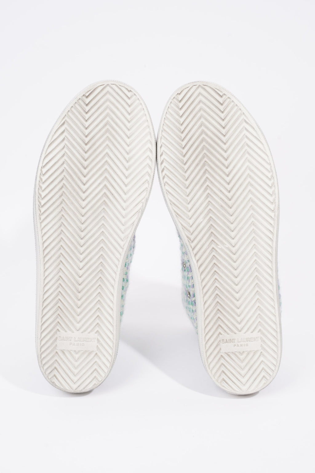 Saint Laurent Womens Malibu Sneaker Green Tweed EU 38 / UK 5