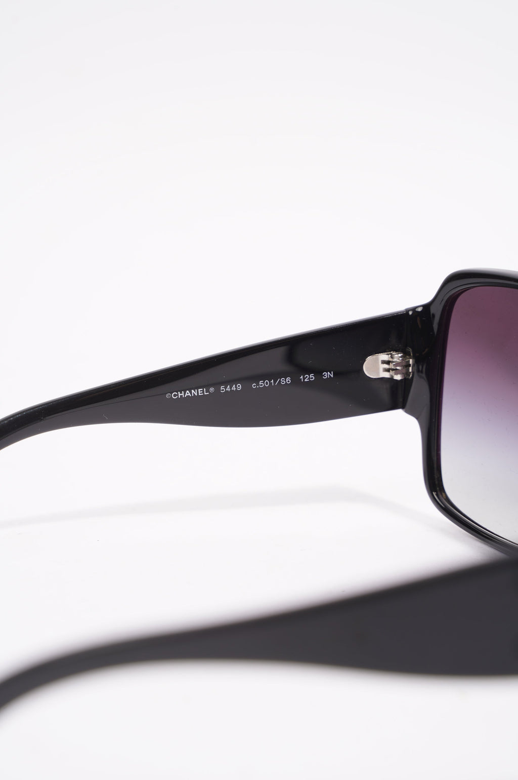 Chanel Womens Square Frame Sunglasses Black Acetate