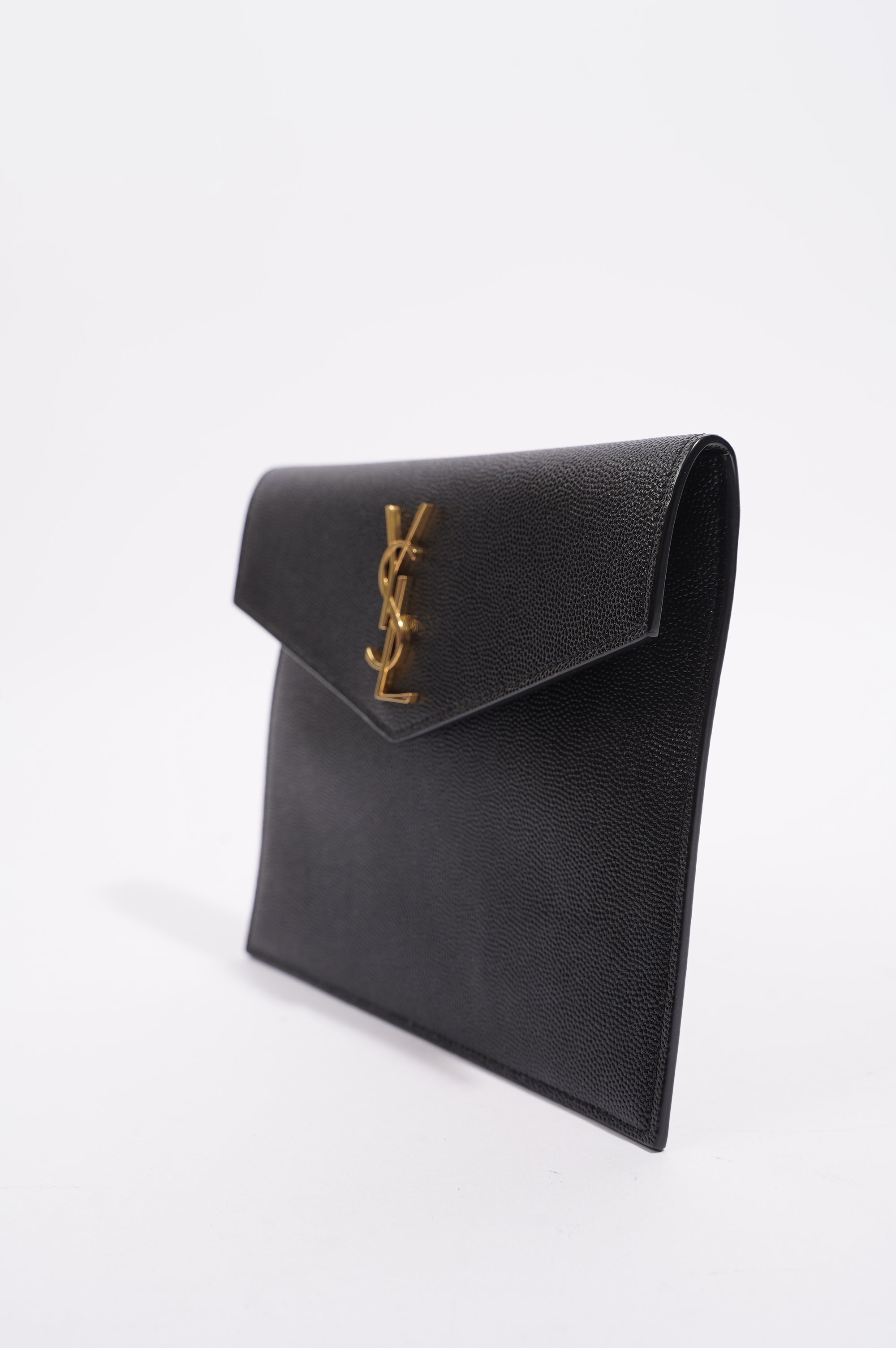 Saint Laurent Womens Uptown Pouch Black Small