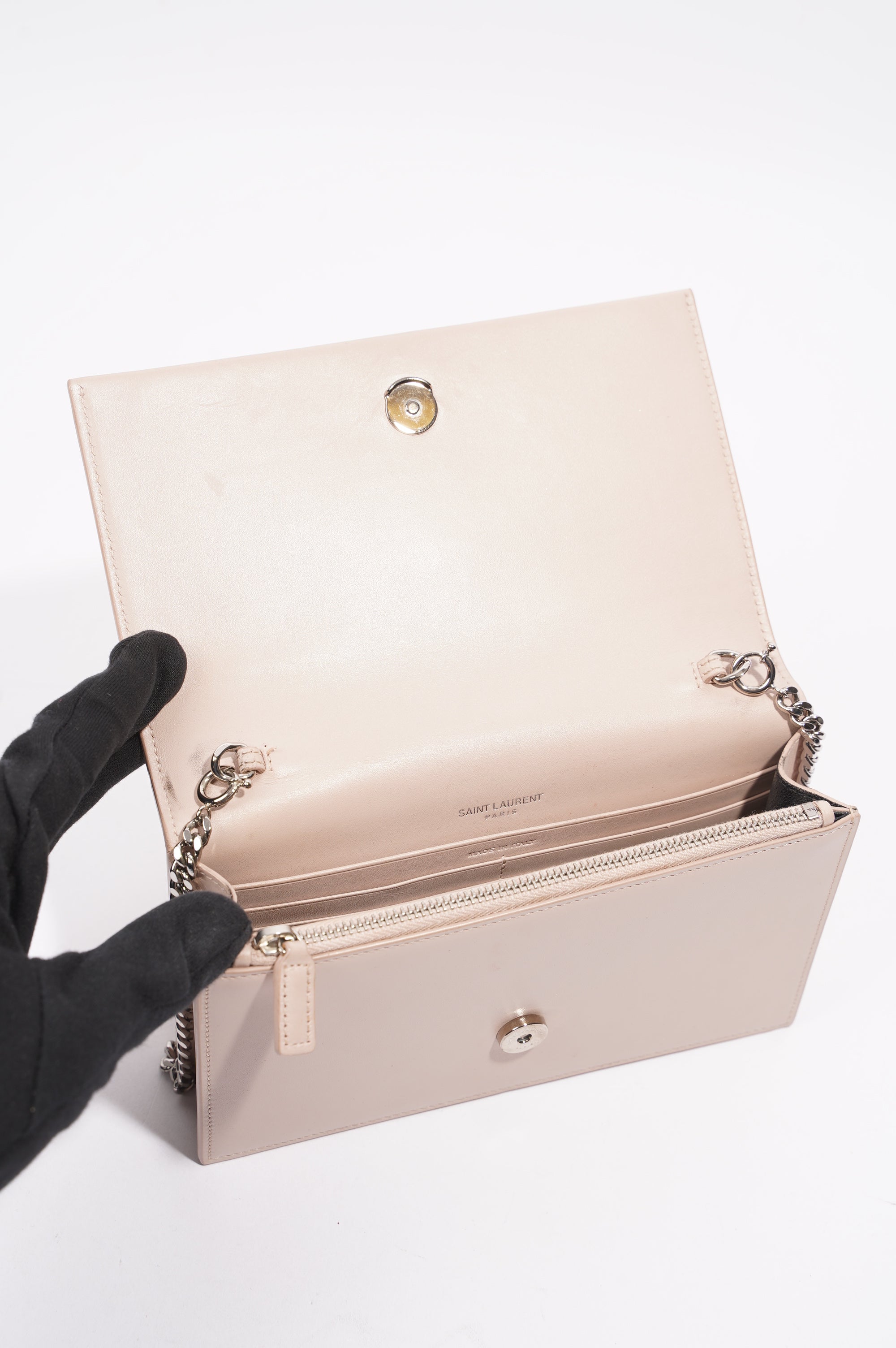 Saint Laurent Womens Kate Tassel Bag Pink Leather Small