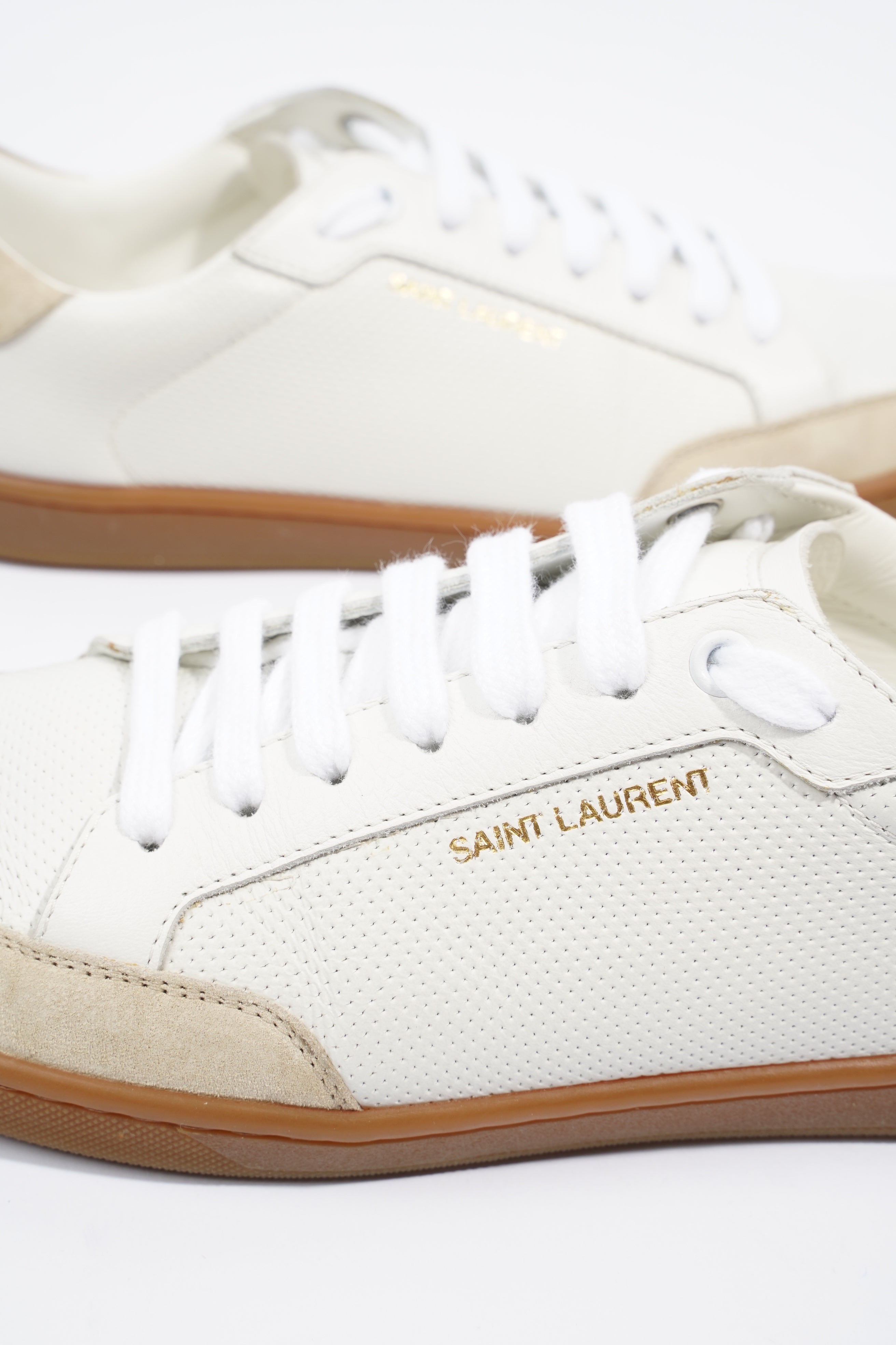 Saint Laurent SL-10 Sneaker White / Beige EU 39 / UK 5