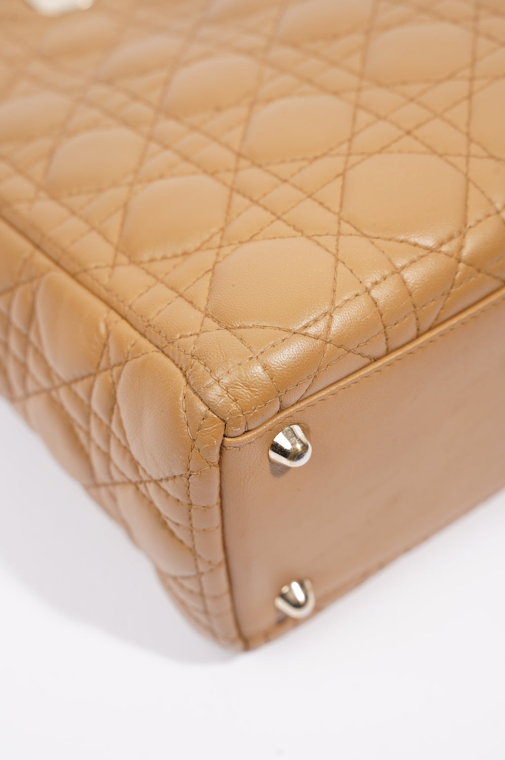 Christian Dior Womens Lady Dior Beige Large