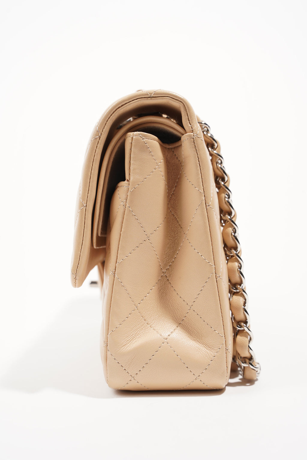 Chanel Womens Classic Flap Beige Medium
