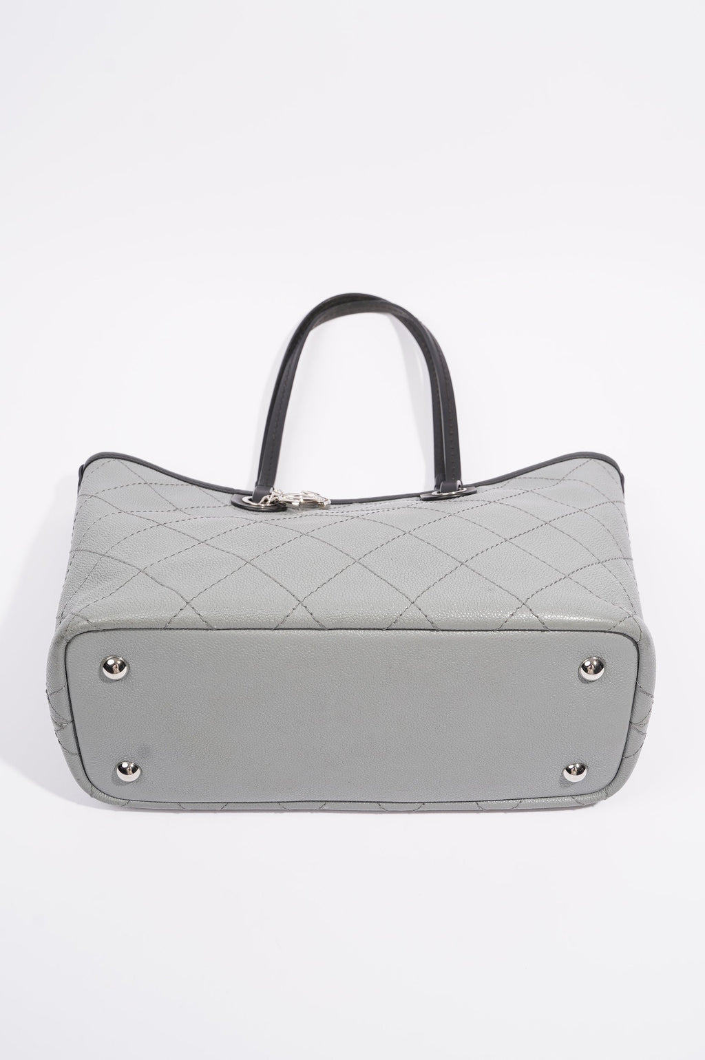 Chanel Womens Fever Shopping Tote Grey Caviar