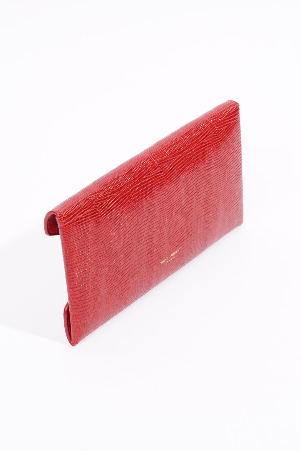 Saint Laurent Envelope Clutch Red Leather