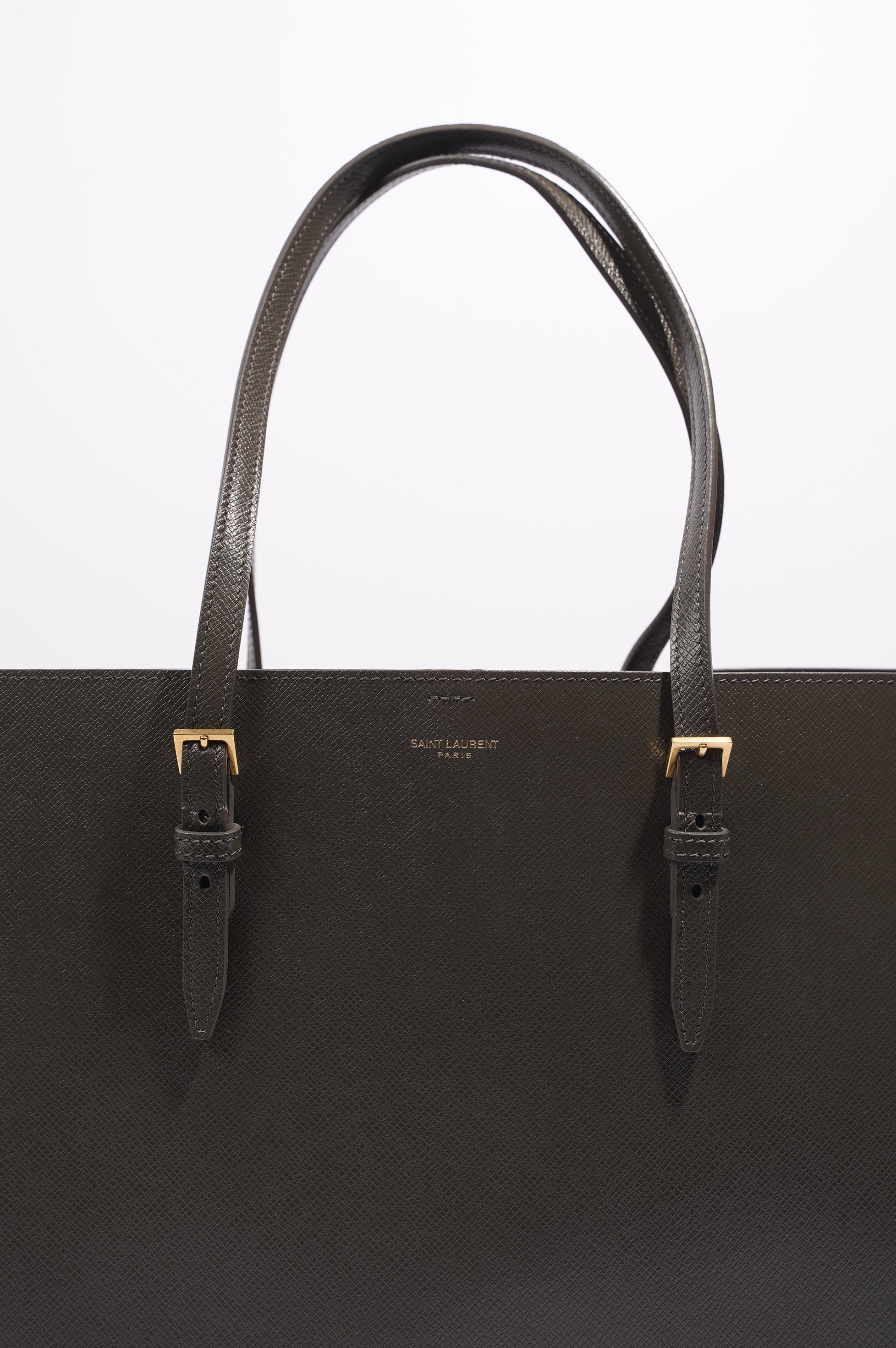 Saint Laurent Womens Shopping Tote Grey Large