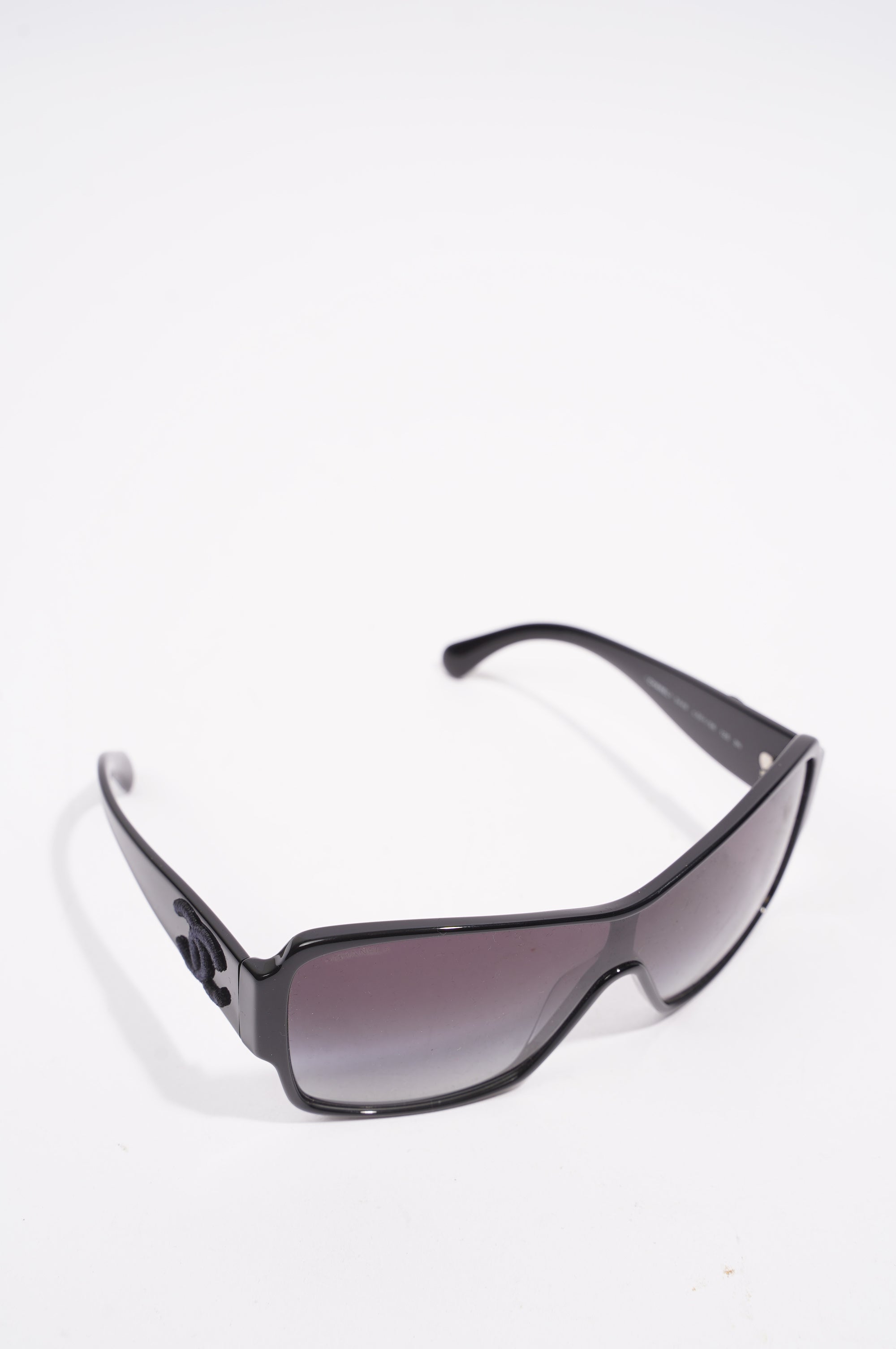 Chanel Womens Square Frame Sunglasses Black Acetate
