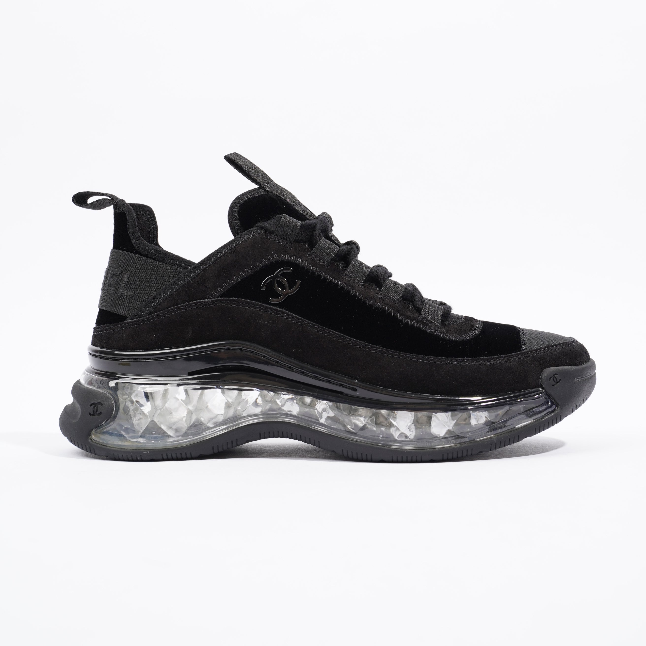 Chanel Womens CC Logo Black / Clear EU 36 / UK 3